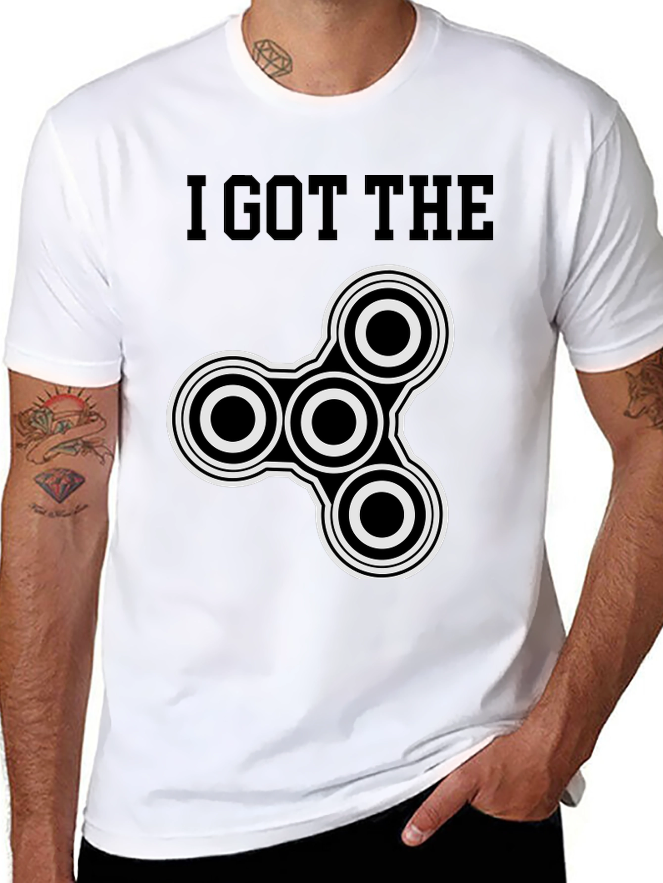 Black I Got The Spinner T-Shirt - Black Cotton Blend Tee view 8