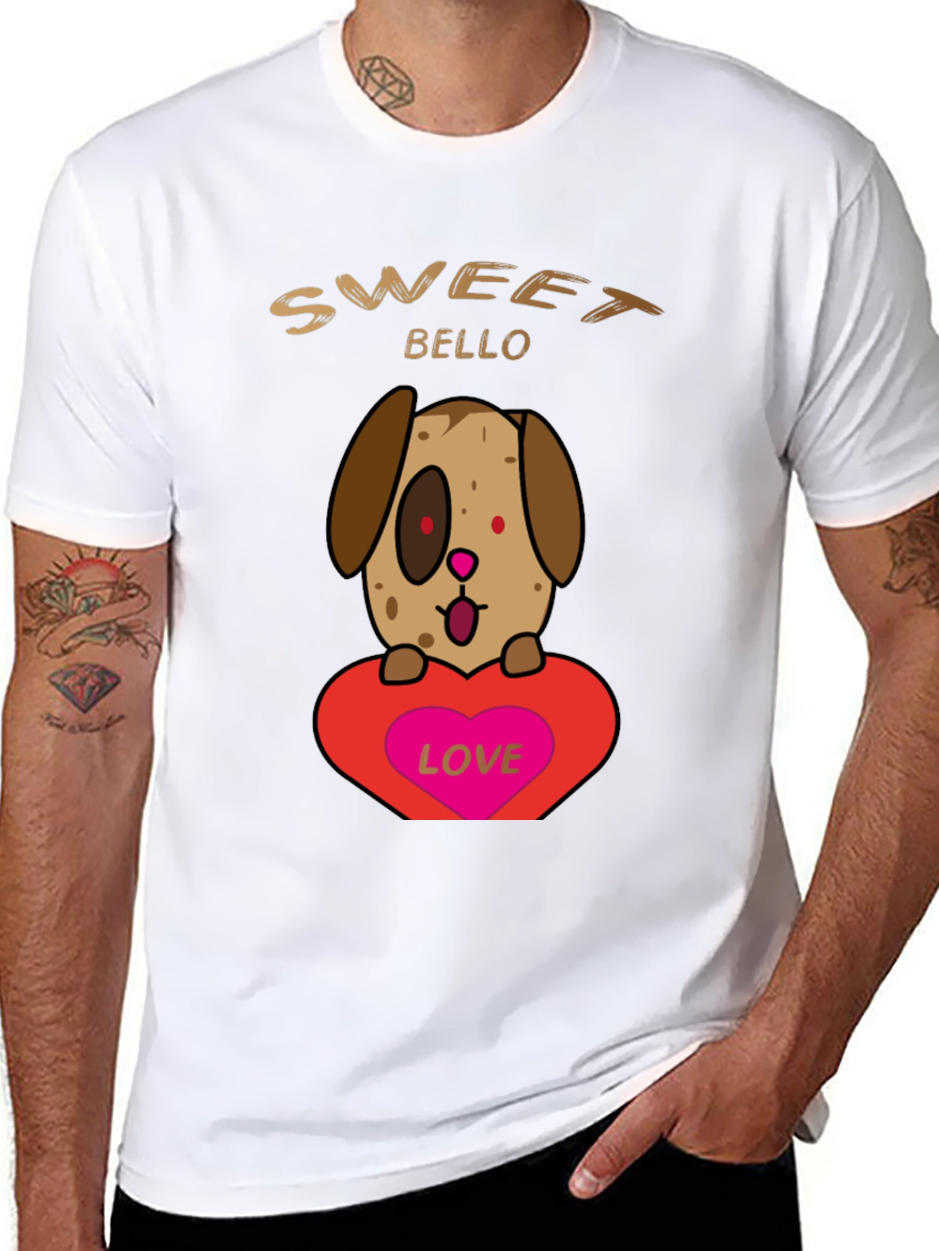Black Sweet Bello Dog Lover T-Shirt view 8