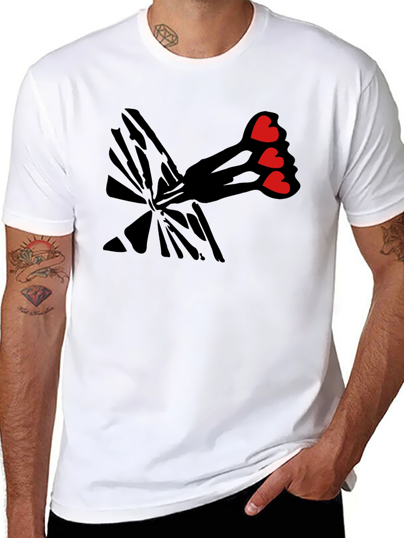 Black Heart Dart T-Shirt - Love Target view 8