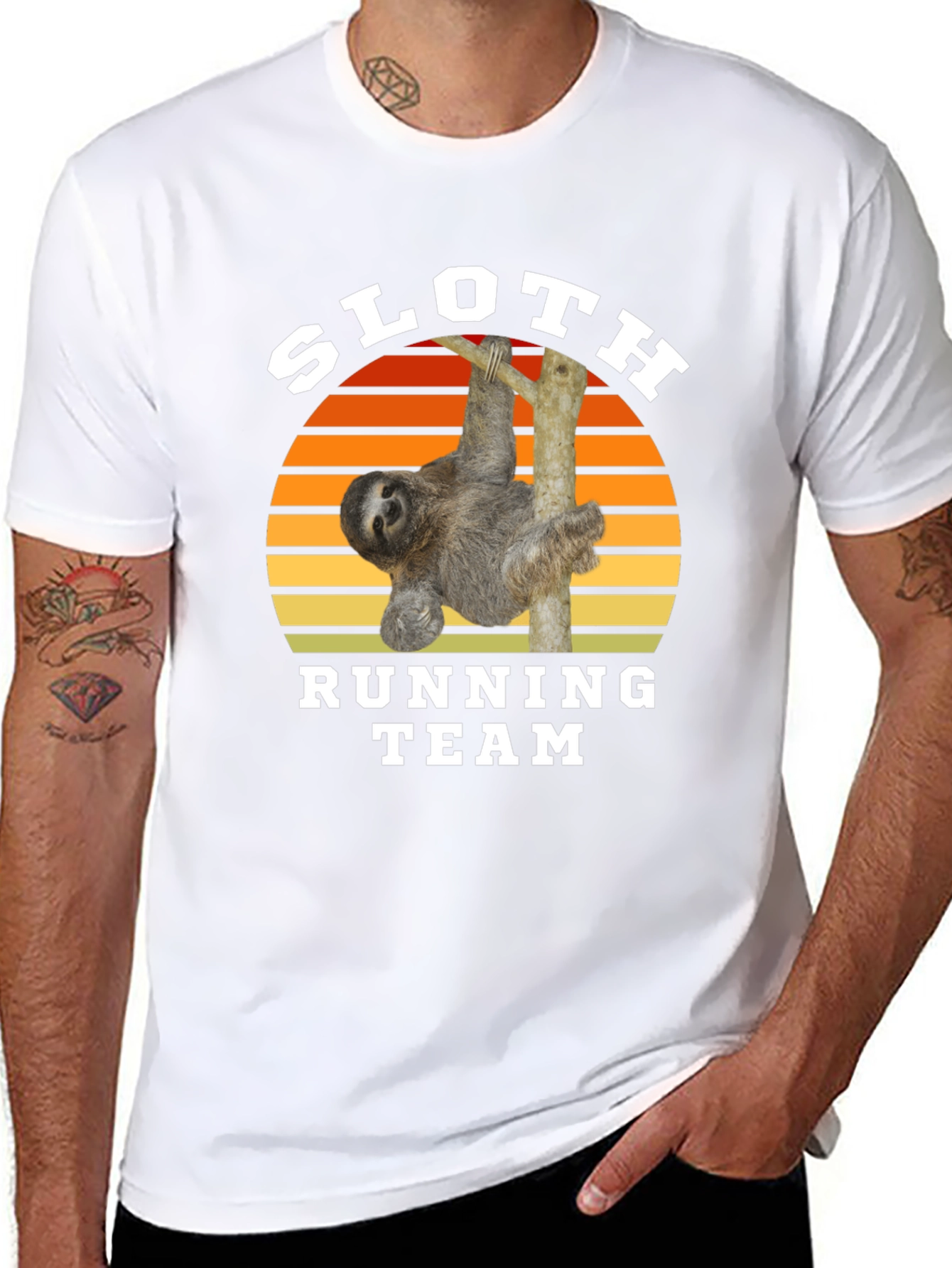 Black Sloth Running Team T-Shirt view 8