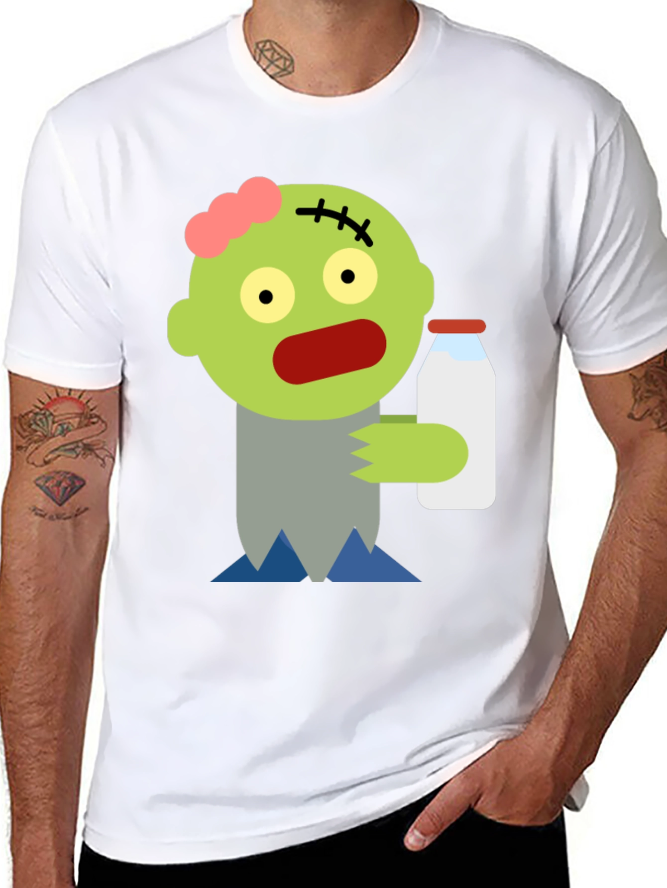 Black Zombie Milk T-Shirt - Spooky Fun! view 8