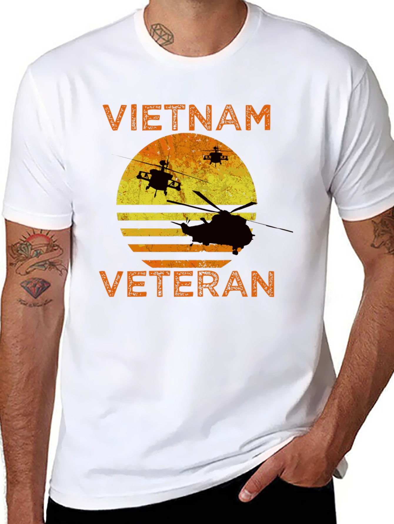 Black Vietnam Veteran Graphic T-Shirt view 8