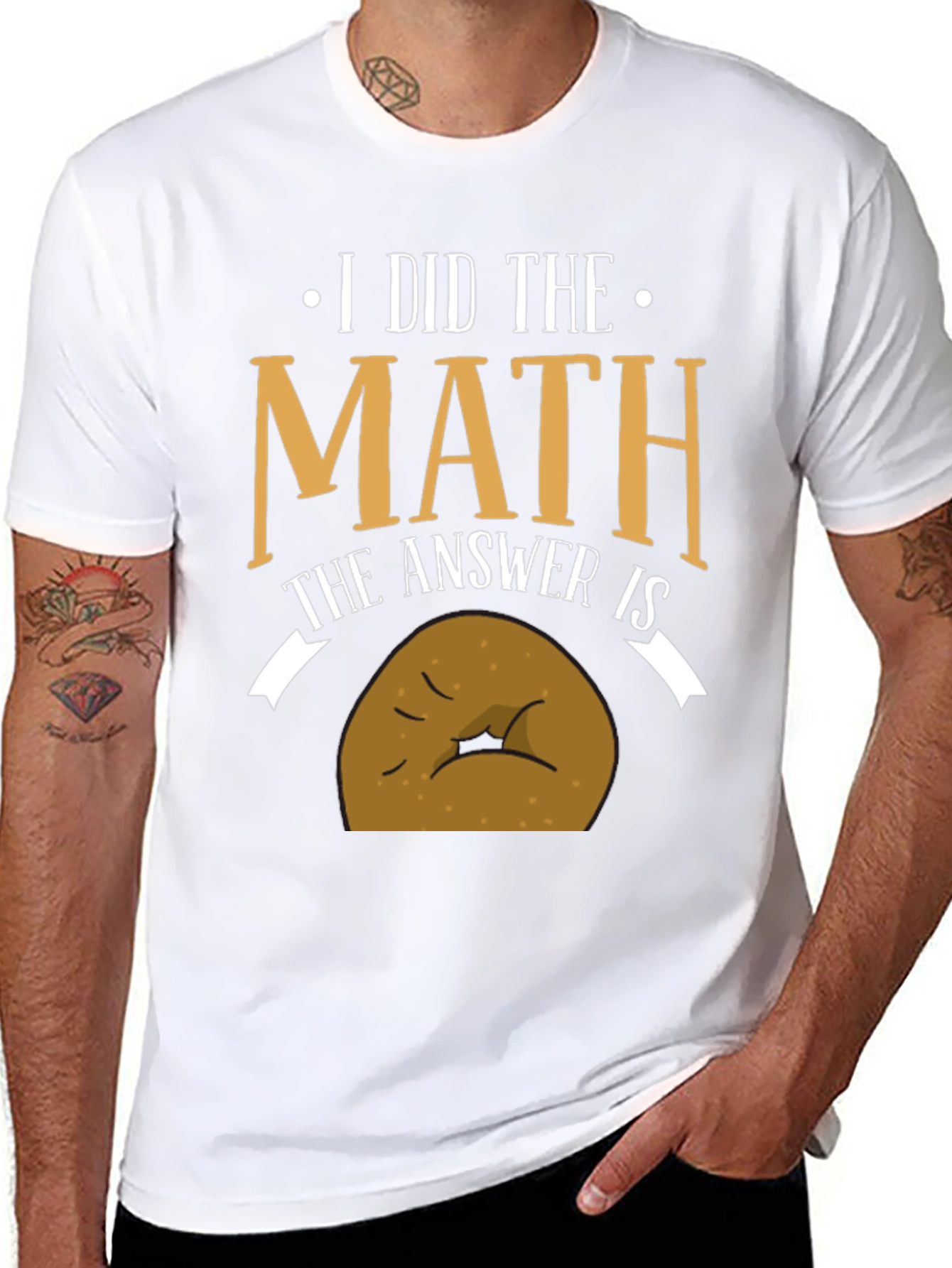 Black Math Potato Funny T-Shirt view 8