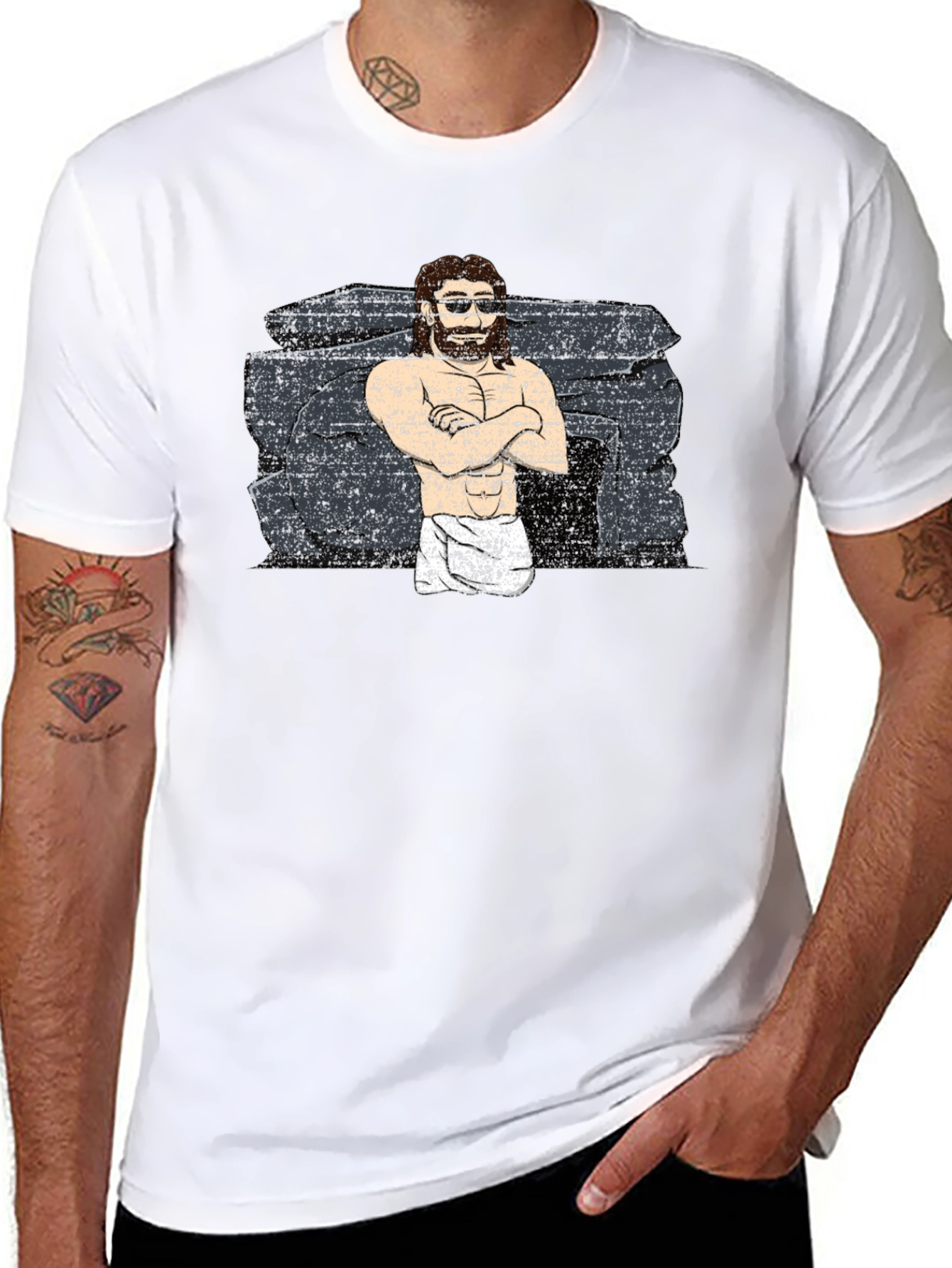 Black Funny Jesus Resurrection T-Shirt view 8