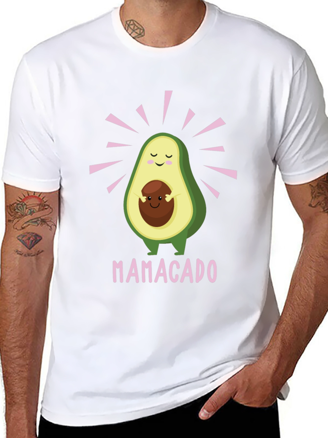 Black Mamacado T-Shirt - Avocado Motherhood Tee view 8