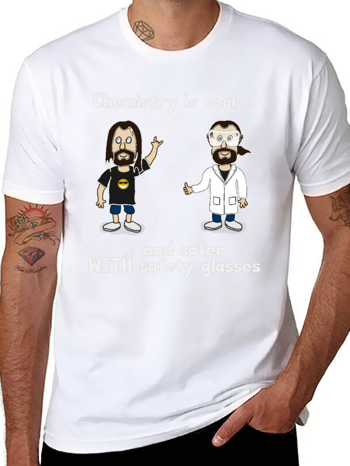 Black Chemistry Is Cool T-Shirt - Men's Black Graphic Tee view 8