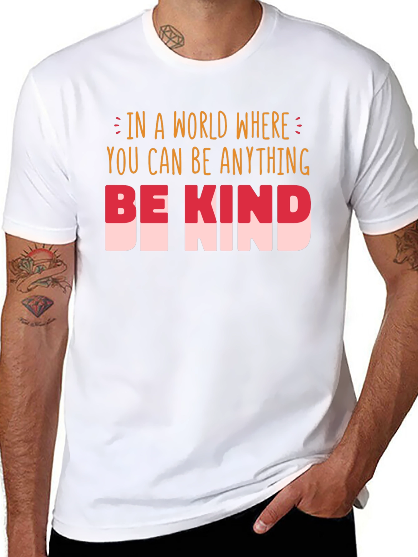 Black Be Kind T-Shirt - Inspirational Graphic Tee view 8