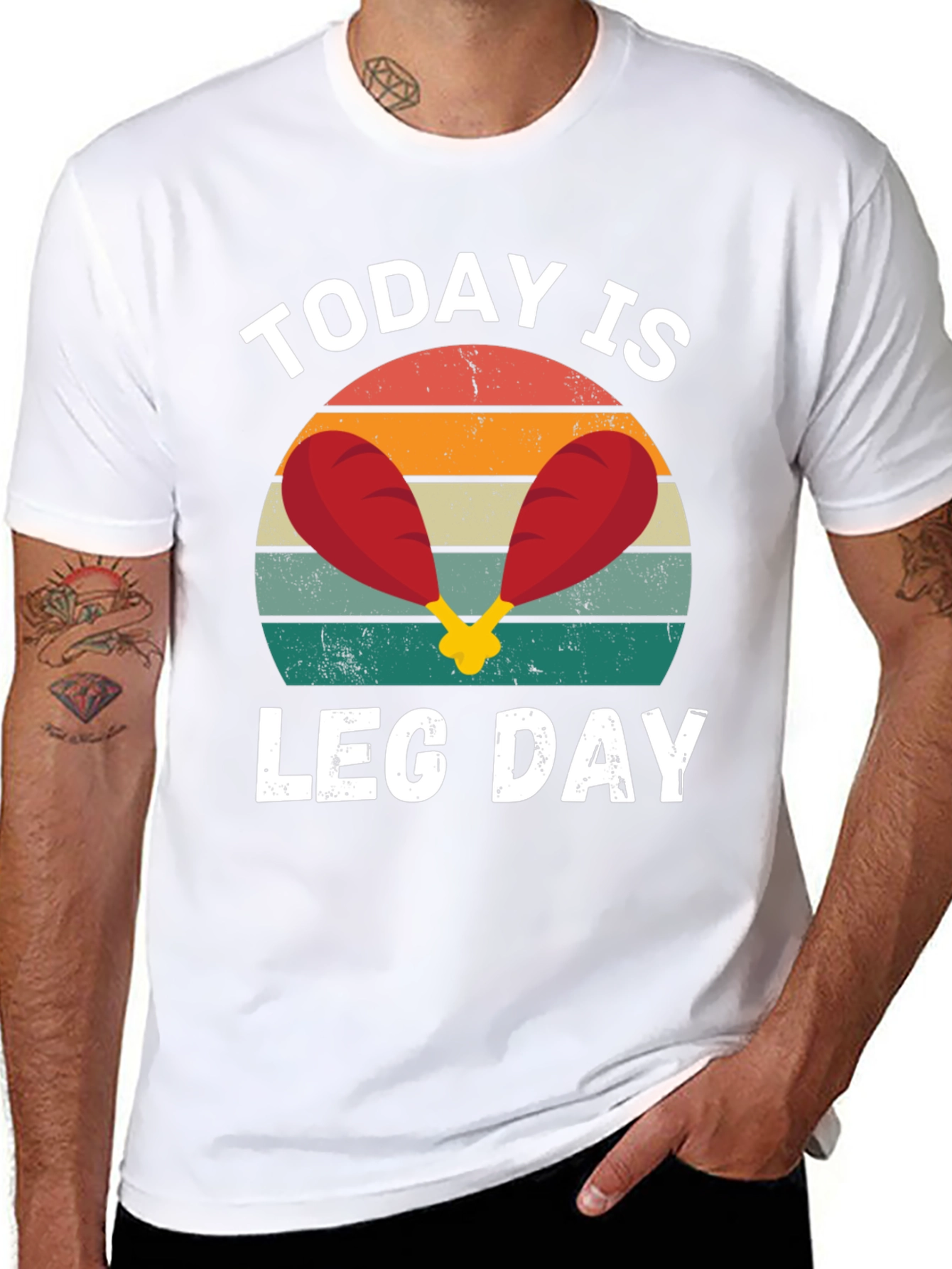 Black Today is Leg Day T-Shirt view 8