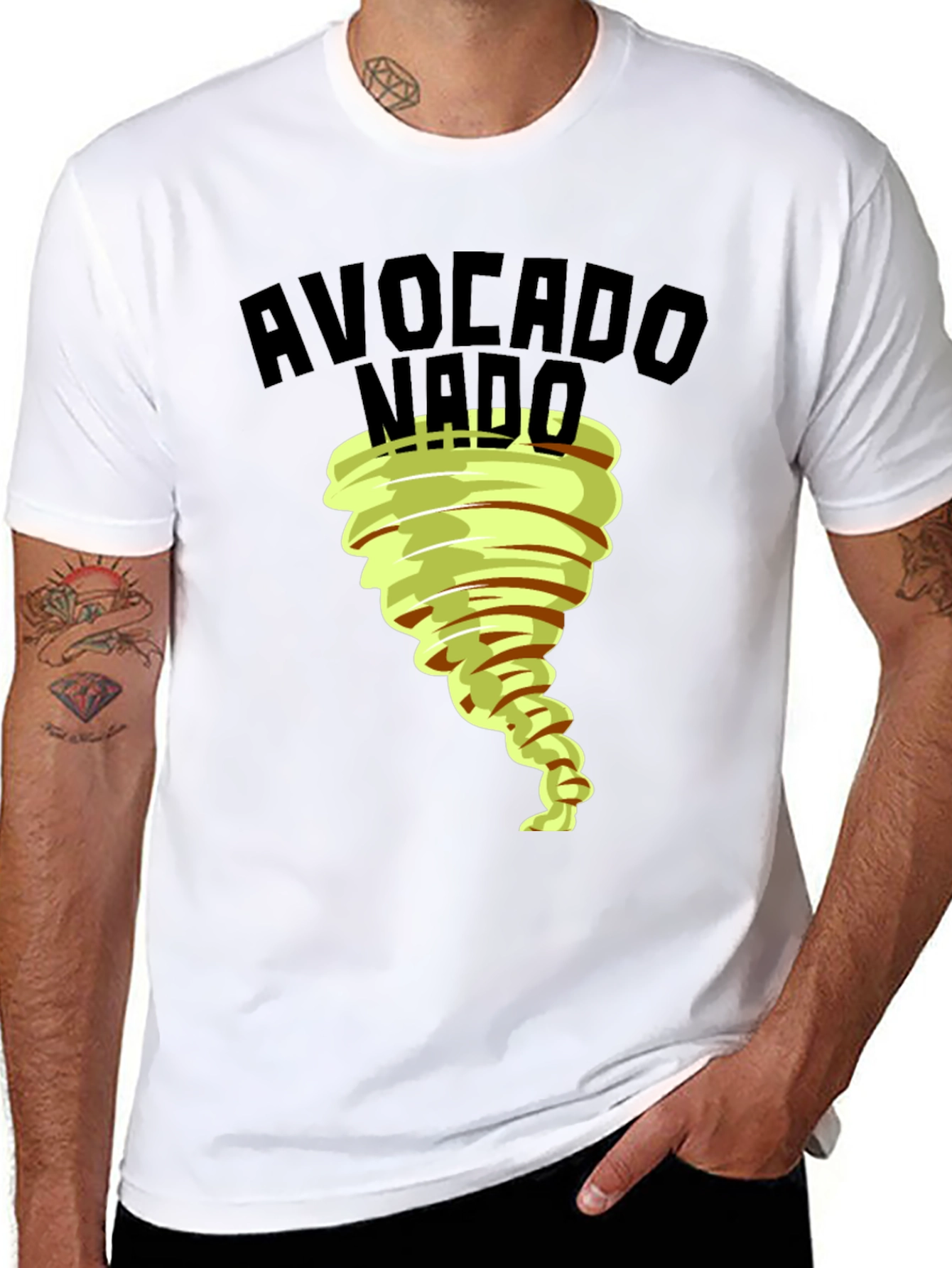 Black Avocado Nado Funny Graphic Tee view 8