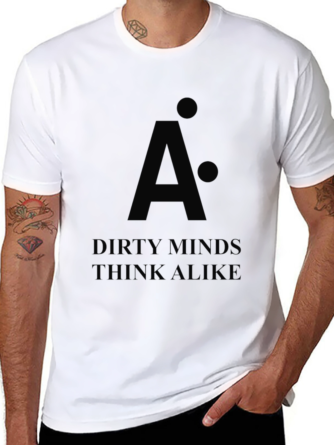 Black Dirty Minds Think Alike Black T-Shirt view 8