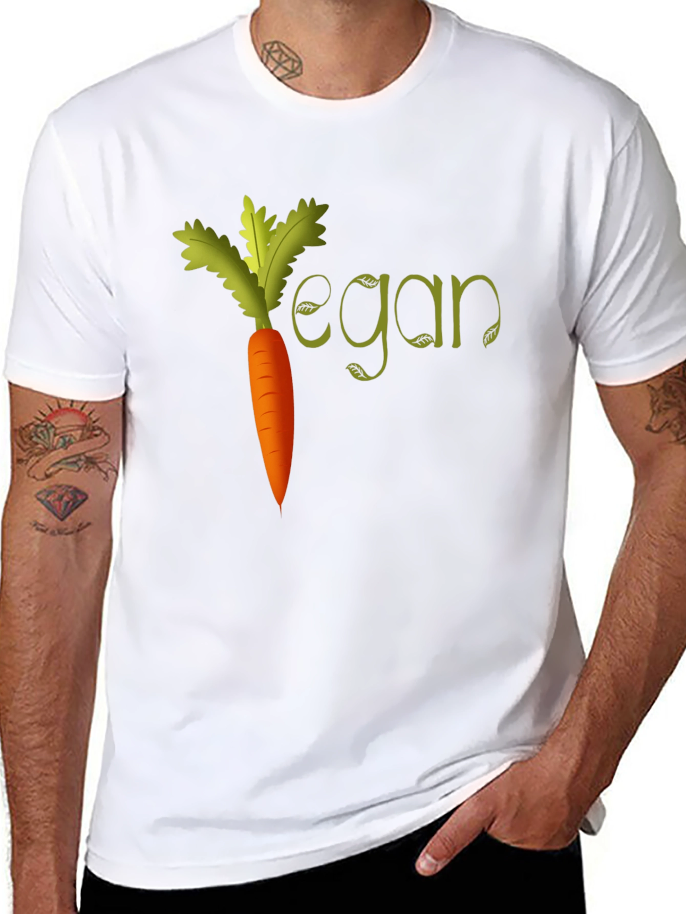Black Vegan Carrot T-Shirt view 8