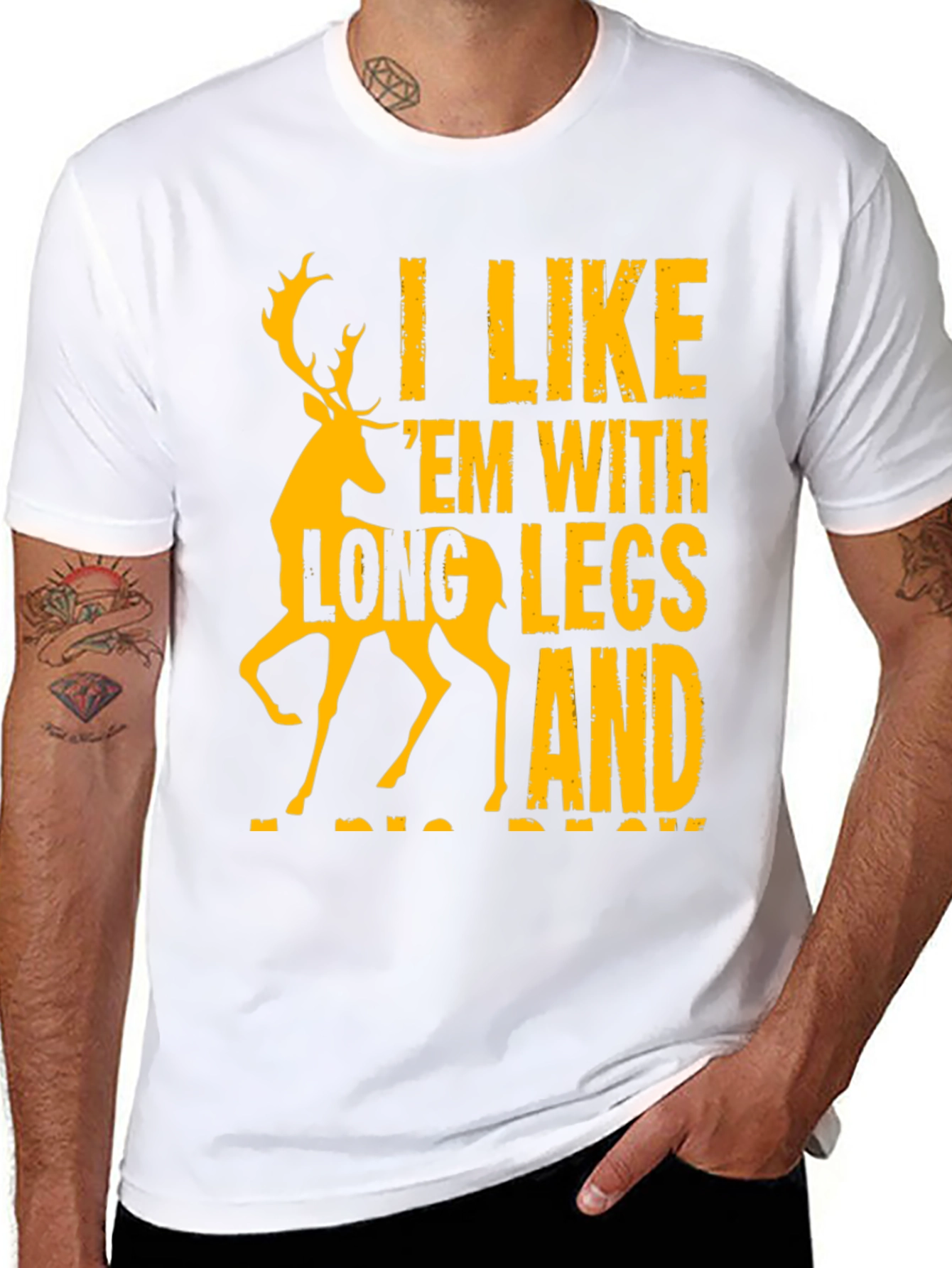 Black Deer Long Legs Graphic T-Shirt view 8