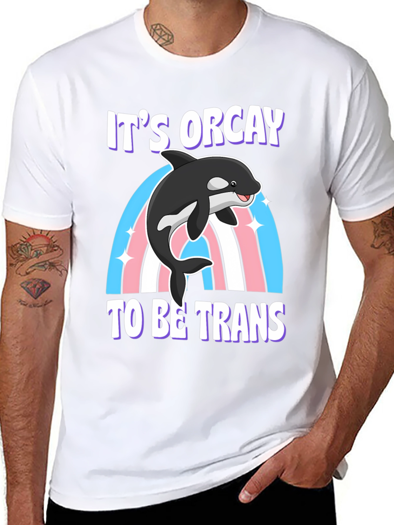 Black It's Orcay To Be Trans T-Shirt view 8