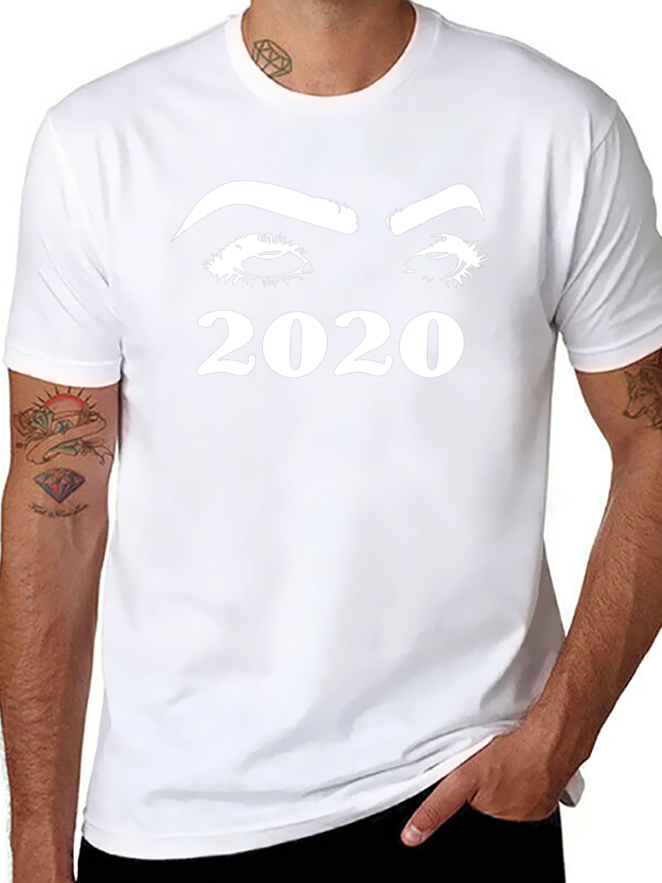Black 2020 Eyes Graphic T-Shirt - Black view 8