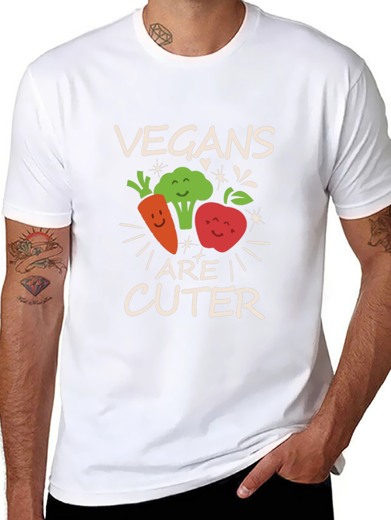 Black Vegans Are Cuter Graphic Tee view 8