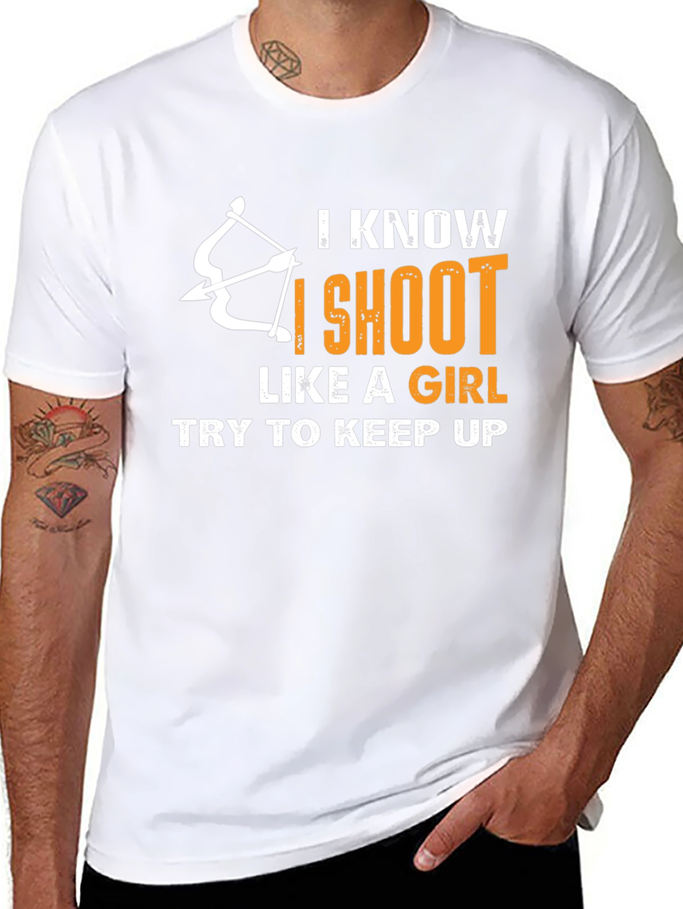 Black Archery Humor T-Shirt: I Shoot Like a Girl view 8
