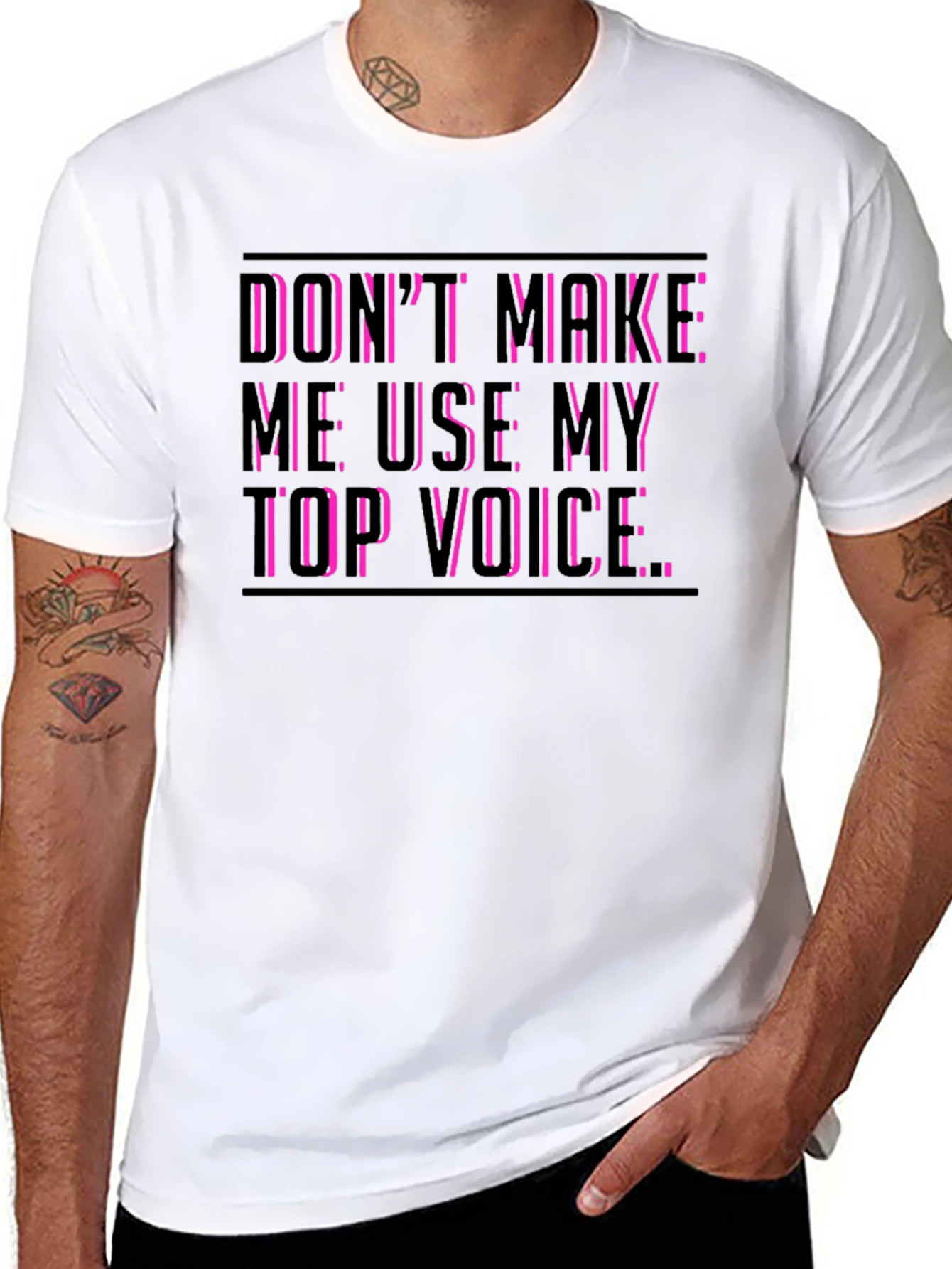 Black Don't Make Me Use My Top Voice - Novelty T-Shirt view 8