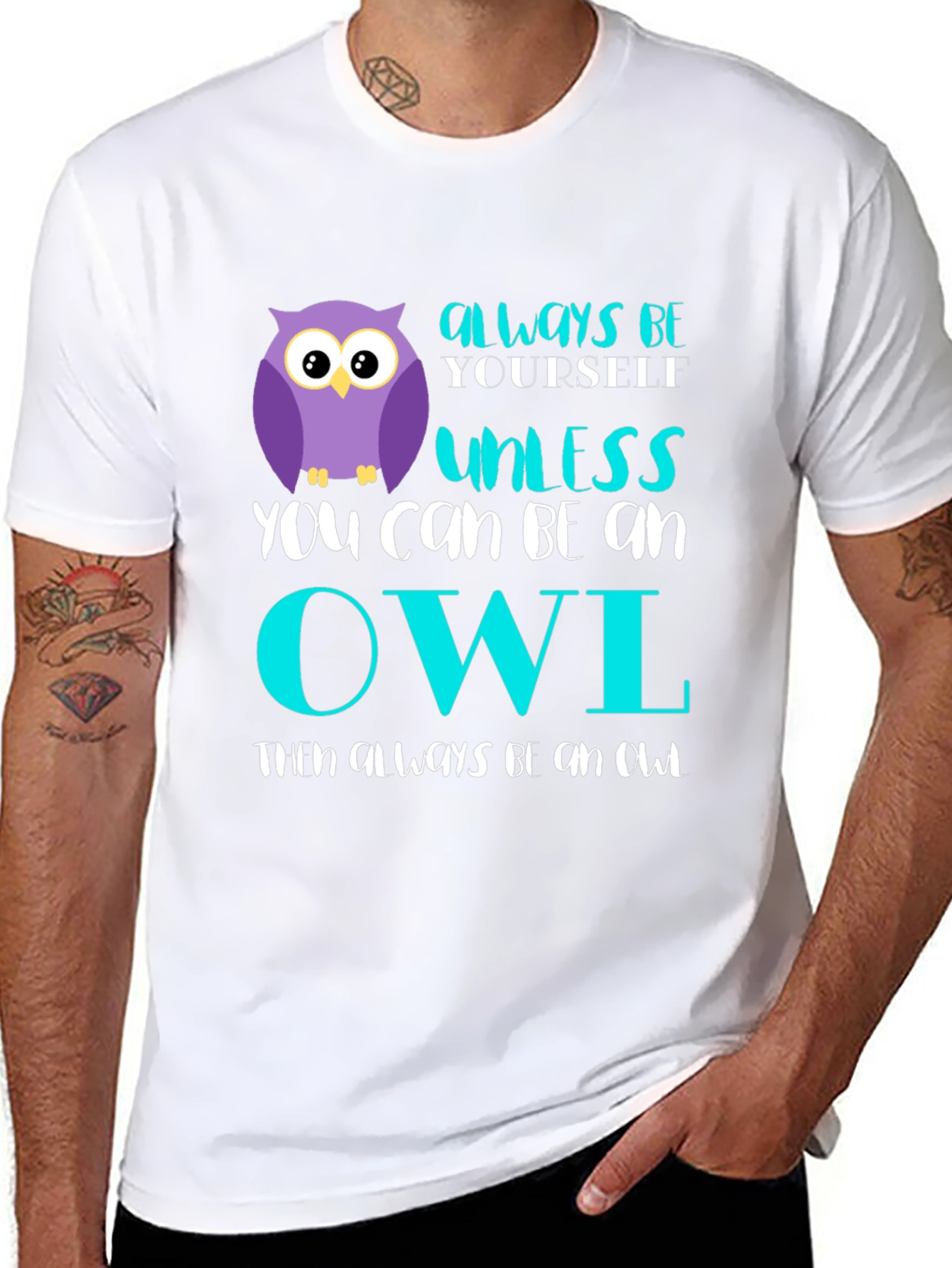 Black Always Be Yourself Unless You Can Be An Owl T-Shirt view 8