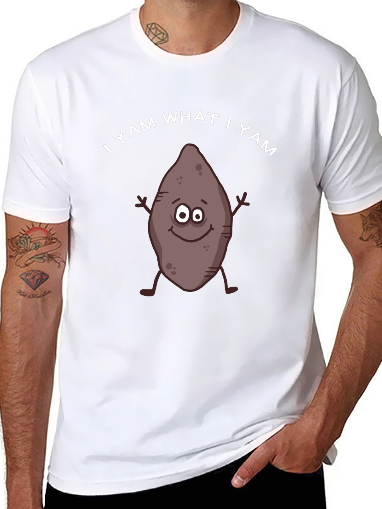 Black I Yam What I Yam Funny T-Shirt view 8