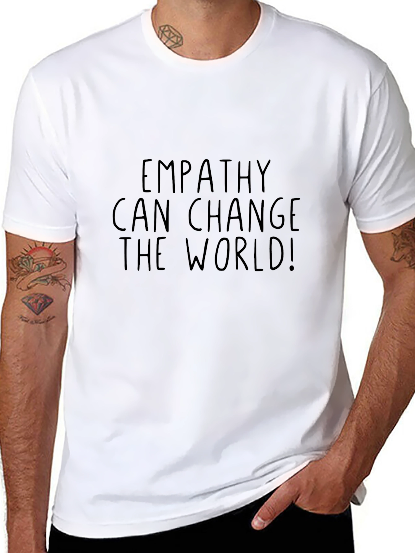 Black Empathy Can Change the World Black T-Shirt view 8