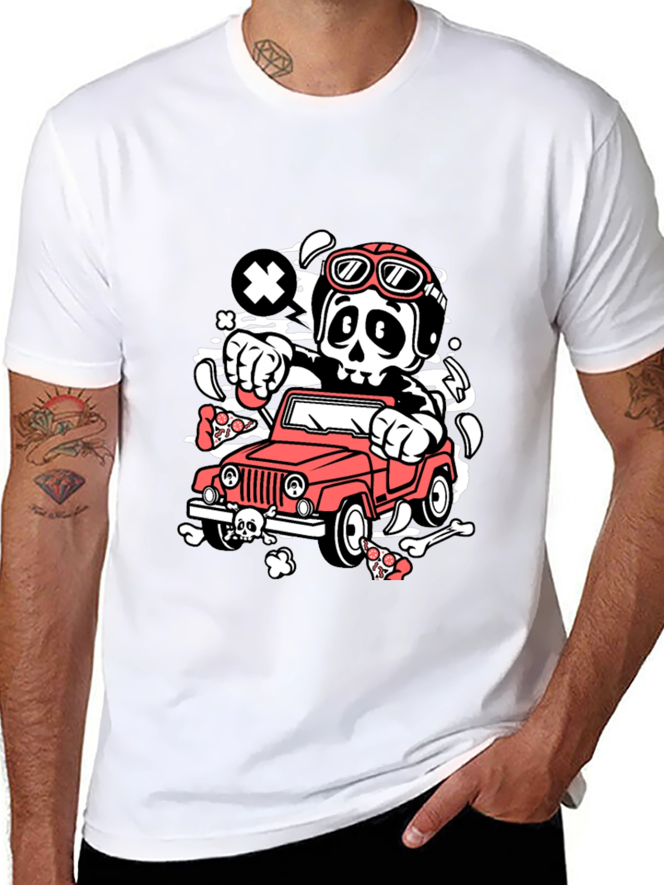 Black Skull Driver Black T-Shirt view 8
