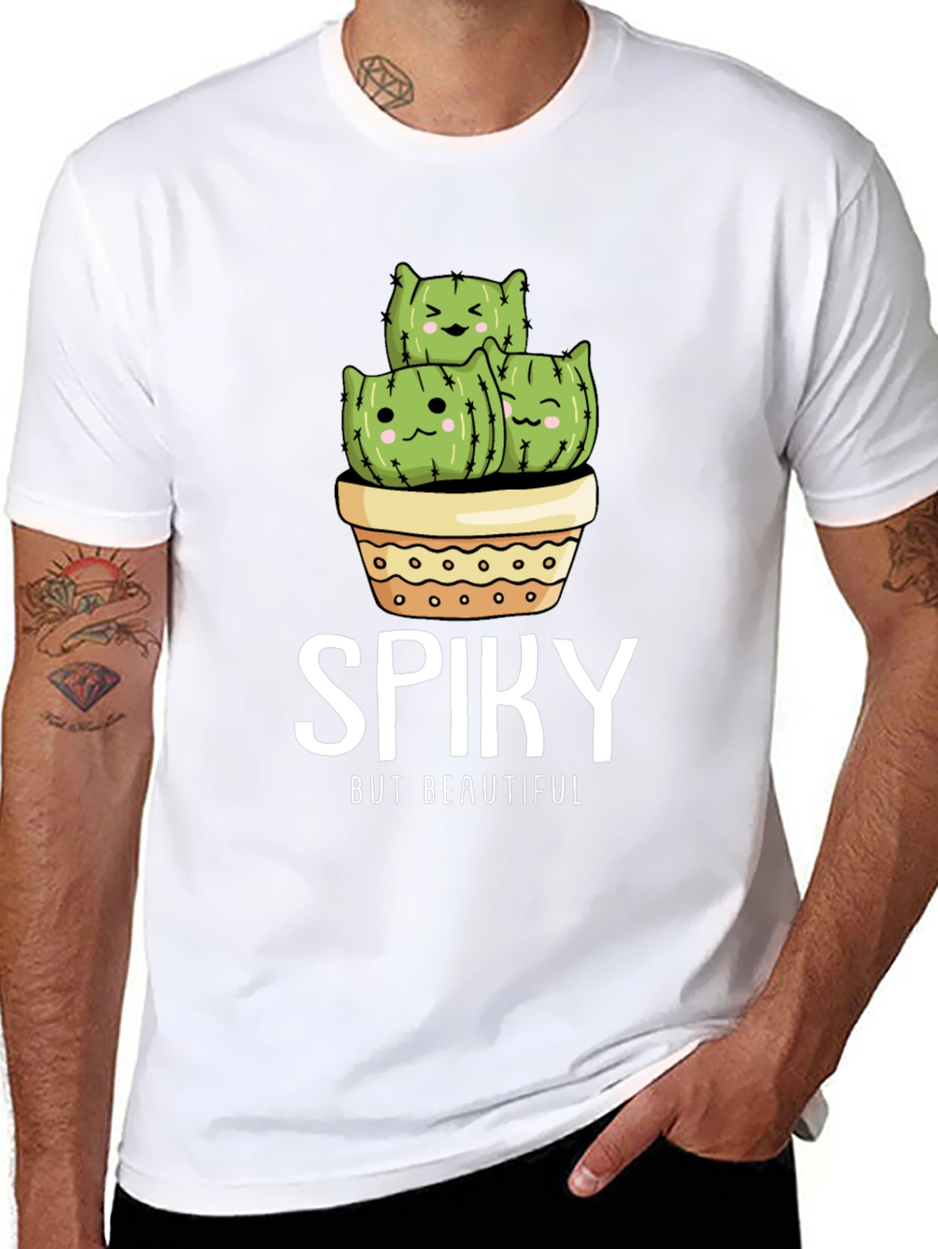 Black Spiky But Beautiful Cactus T-Shirt view 8