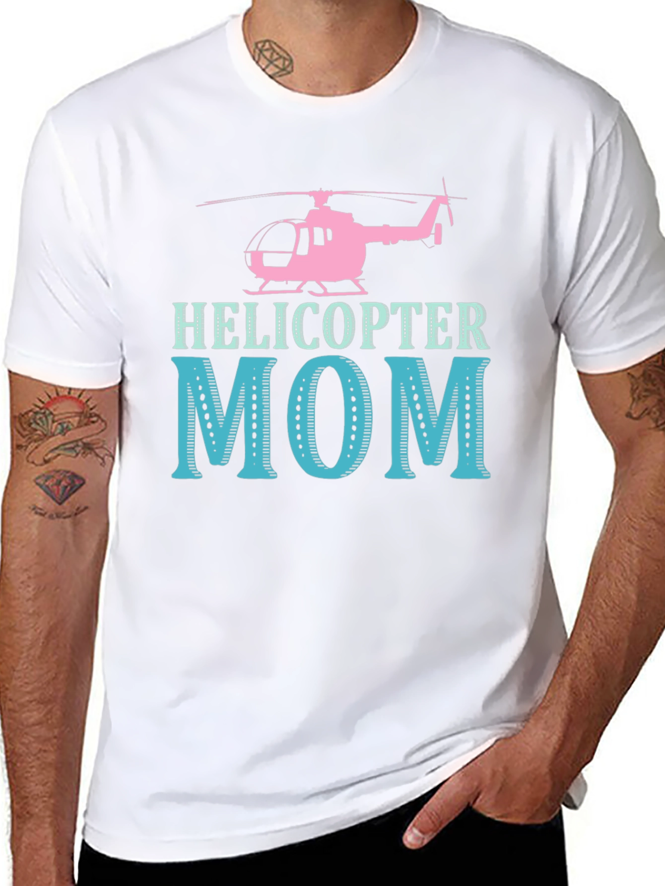 Black Helicopter Mom Graphic Tee - Unique Design view 8