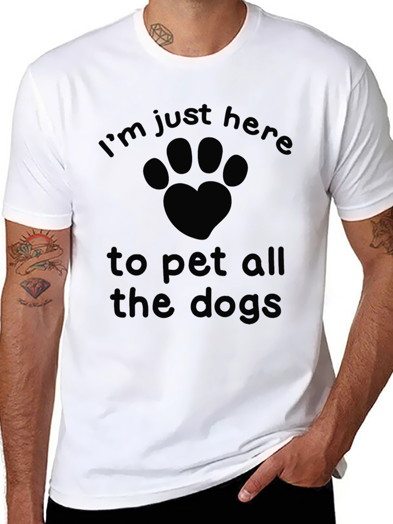 Black Pet All the Dogs Graphic Tee - Black Casual T-Shirt view 8