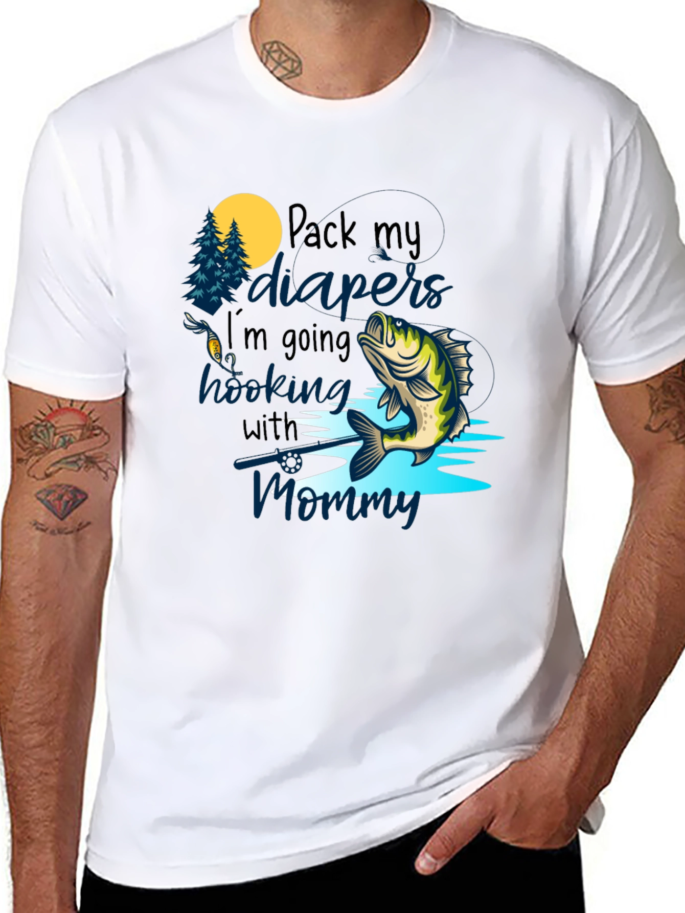Fishing Baby T-Shirt - Hooking with Mommy - 8