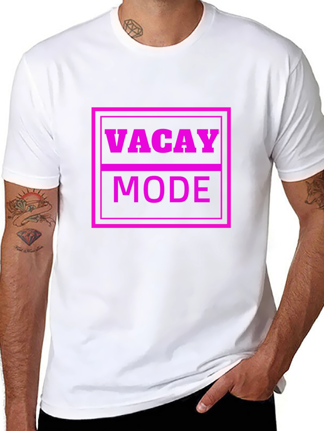 Black Vacay Mode T-Shirt view 8