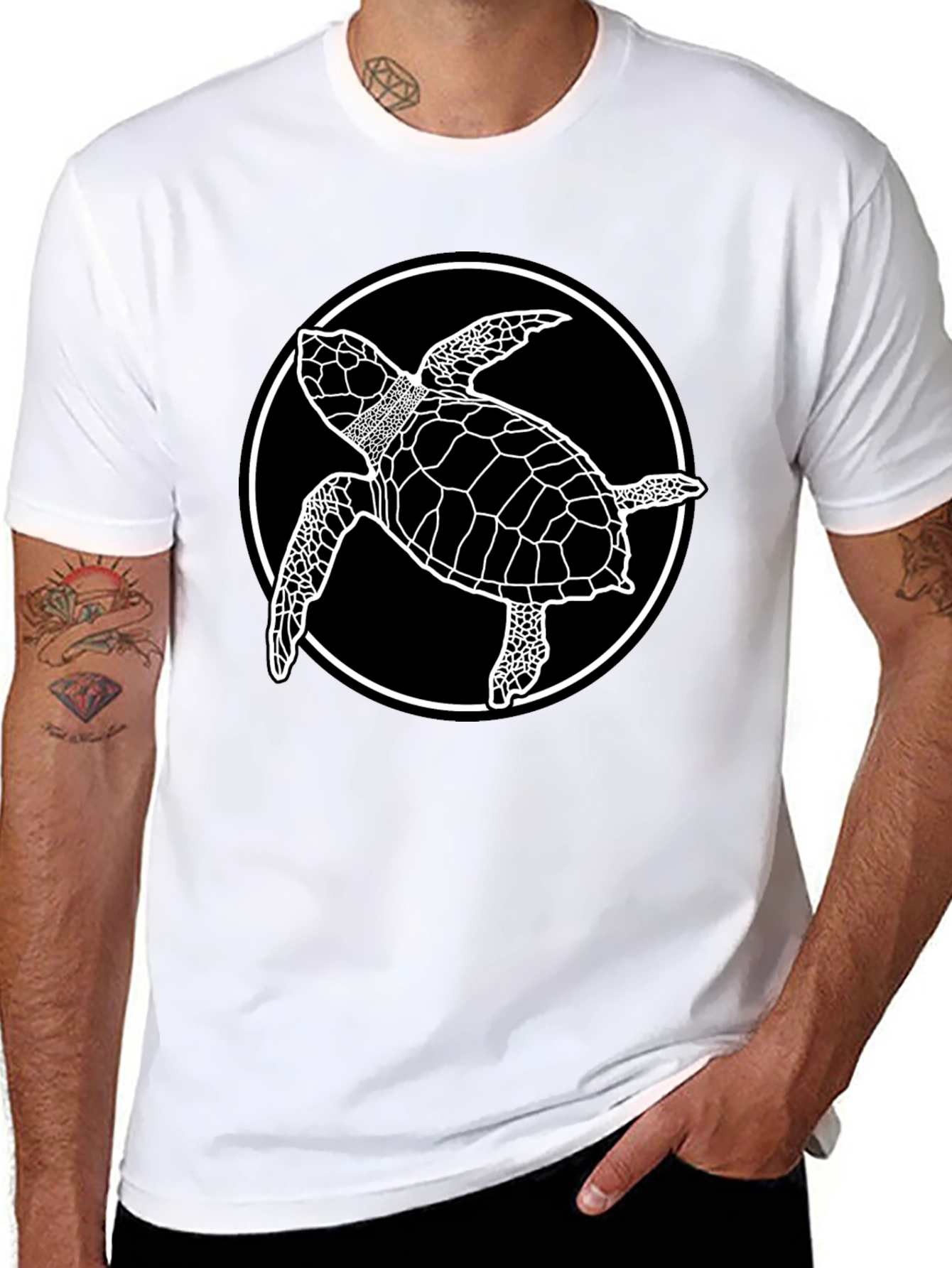 Black Black Turtle Graphic Tee view 8