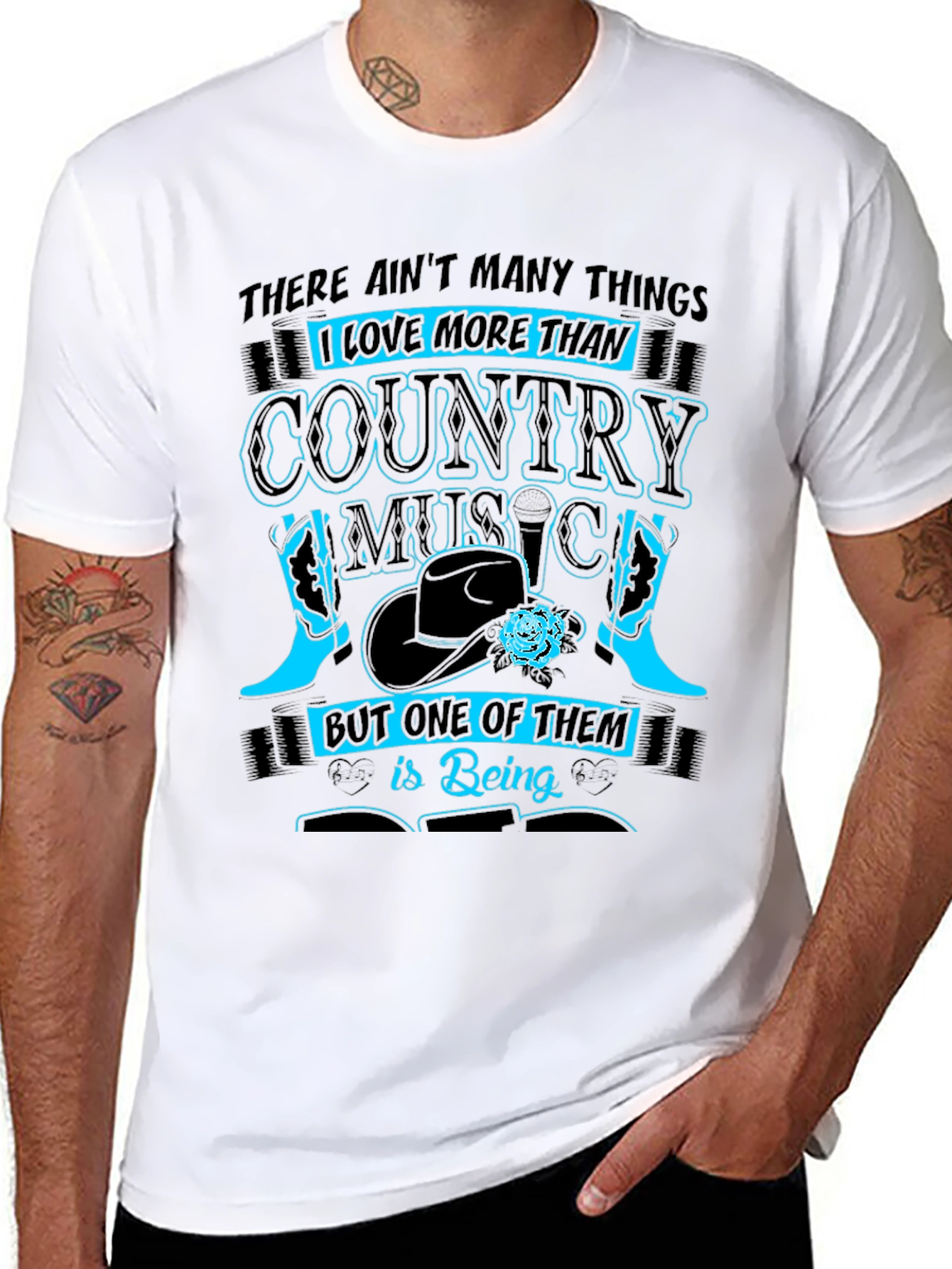 Black Country Music Lover Graphic T-Shirt view 8