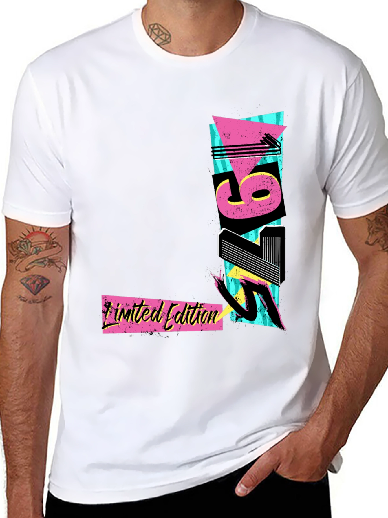 Black Limited Edition 1975 Retro T-Shirt view 8