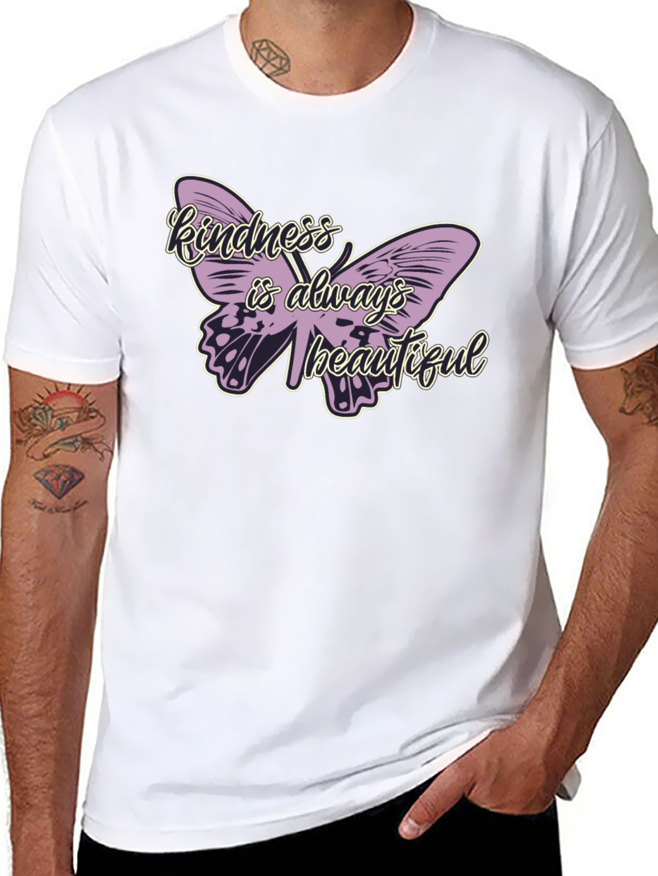 Black Kindness is Always Beautiful Butterfly T-Shirt view 8