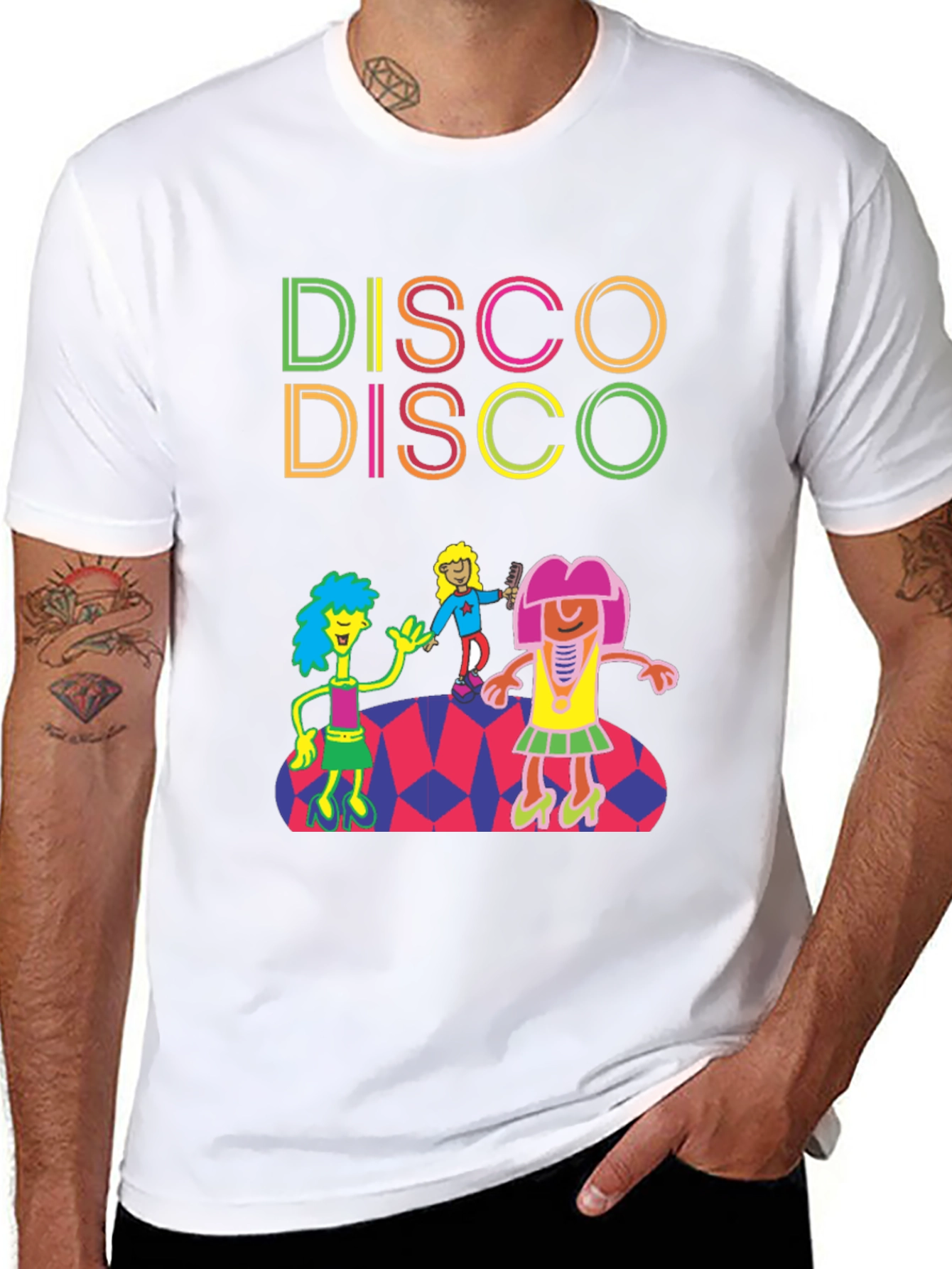 Black Retro Disco T-Shirt - Dance Party Tee view 8