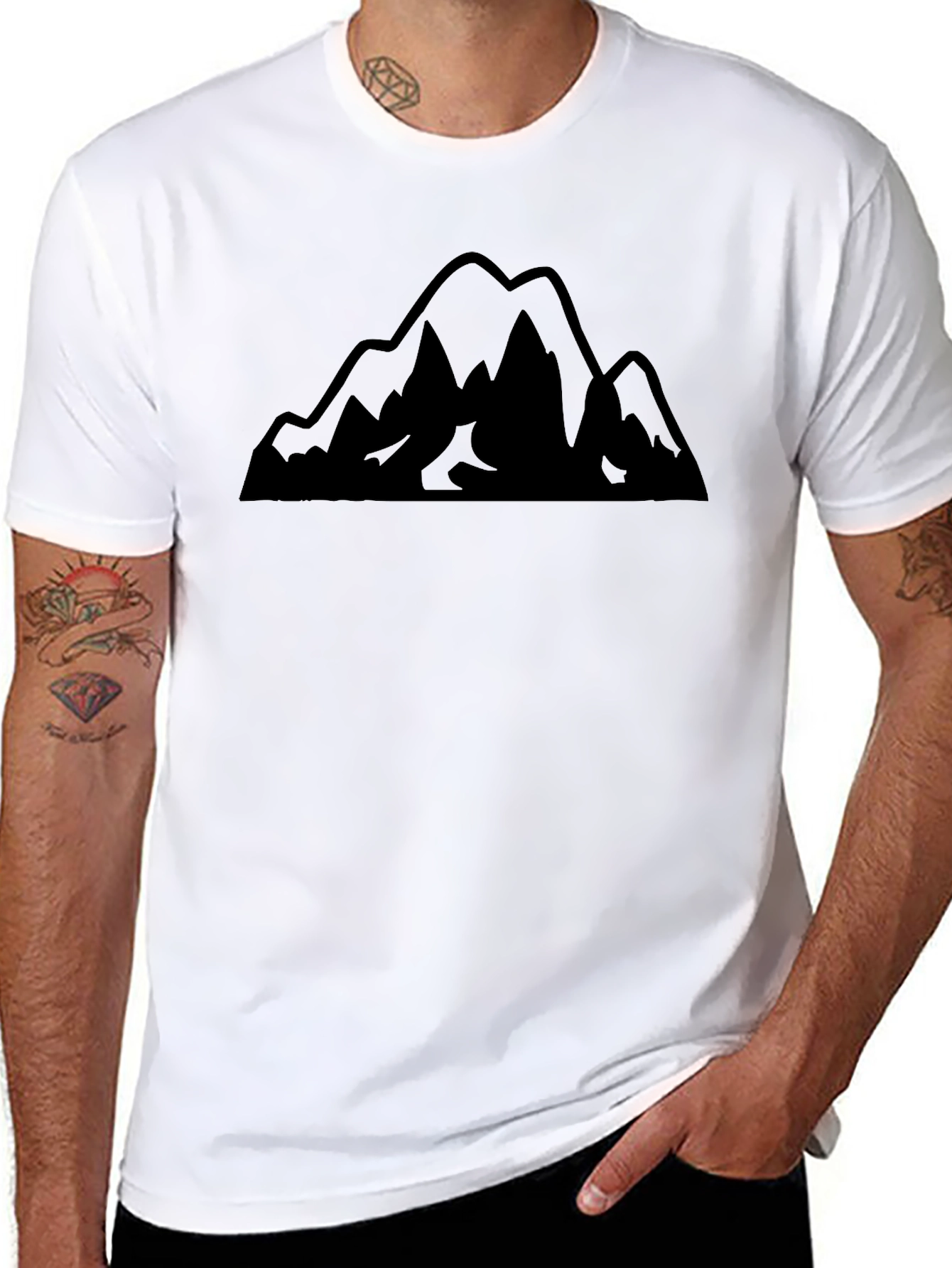 Black Mountain Graphic Black T-Shirt view 8