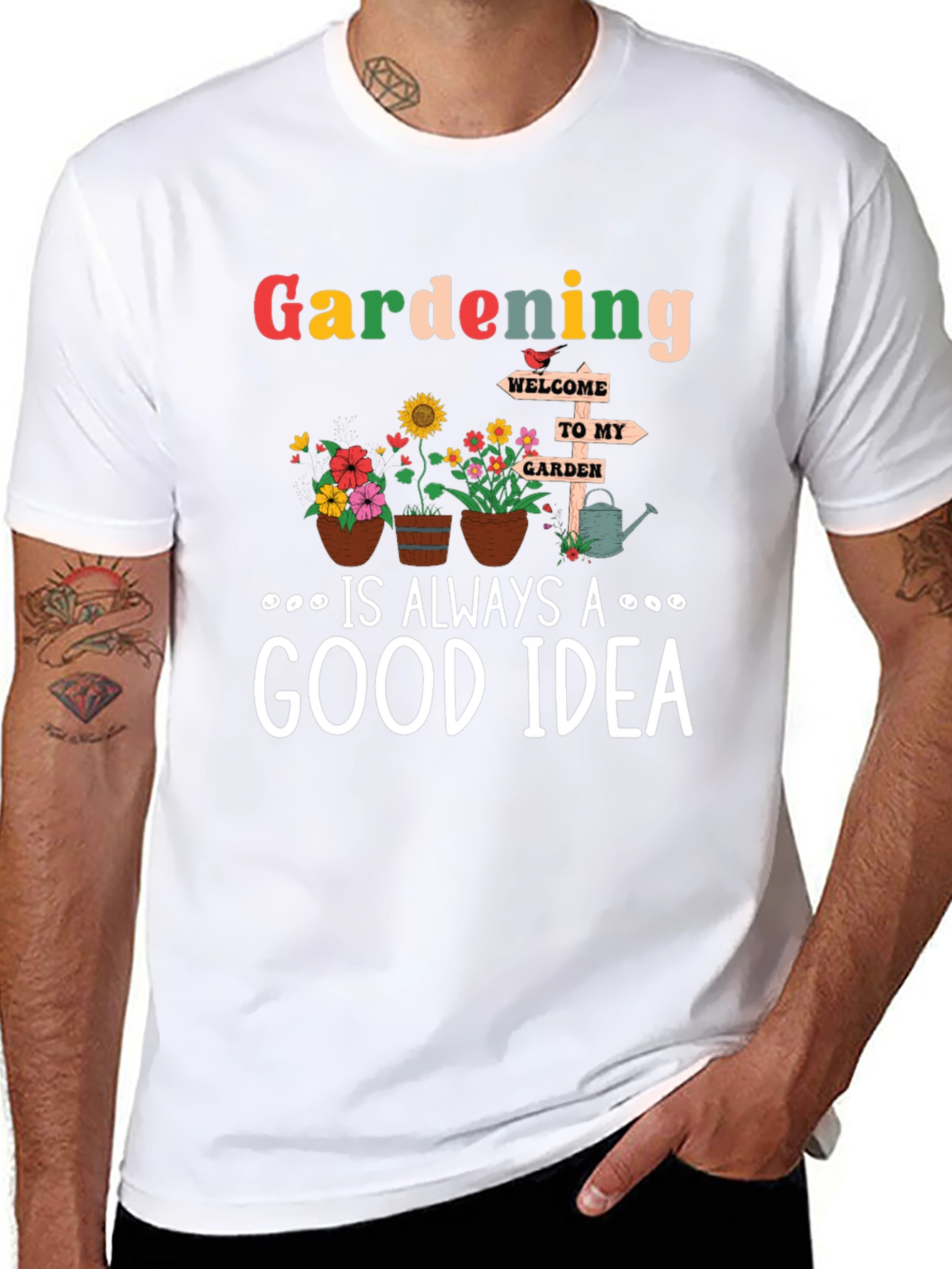 Black Gardening is Always a Good Idea T-Shirt view 8