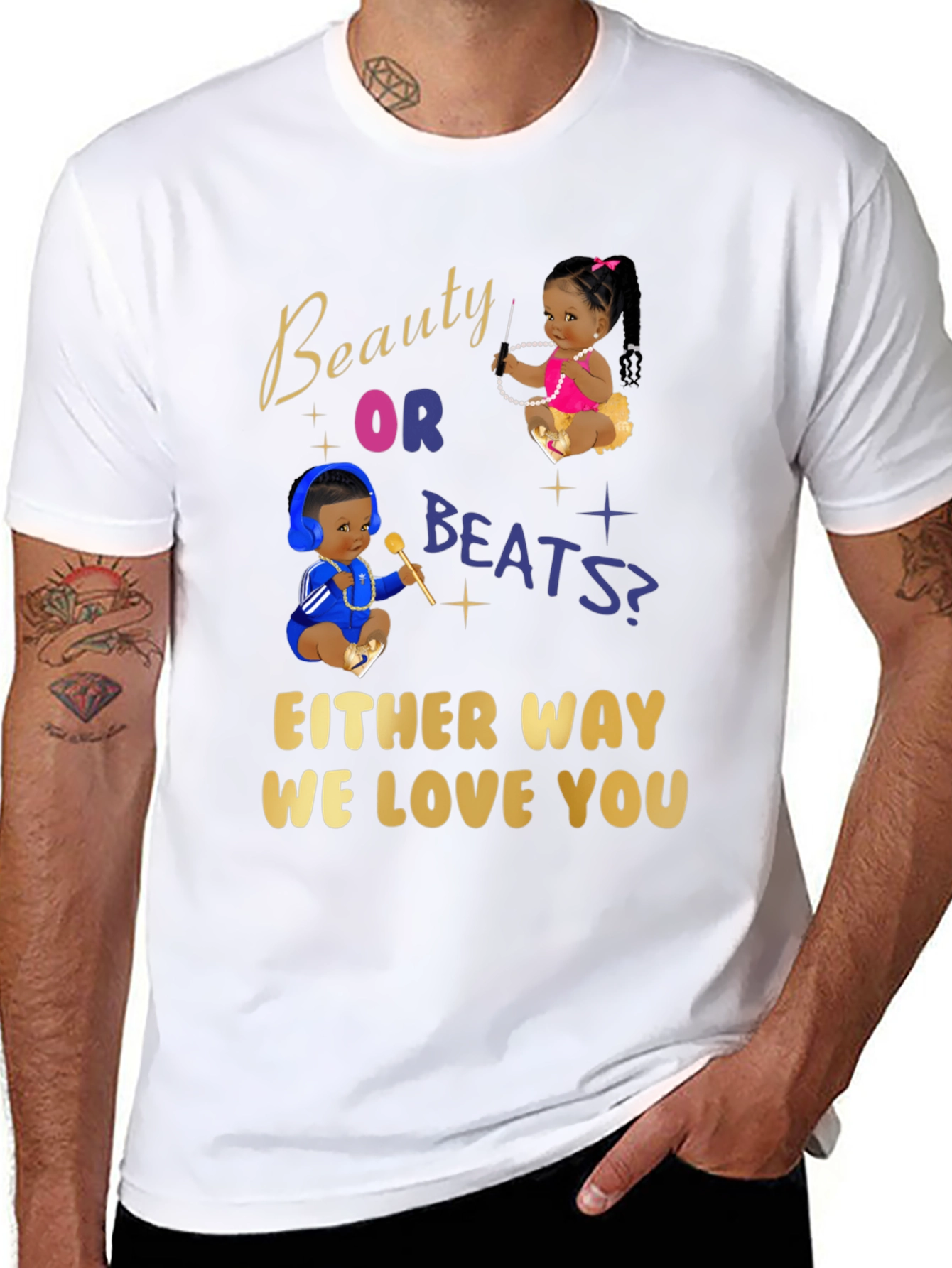 Black Beauty or Beats Graphic T-Shirt view 8