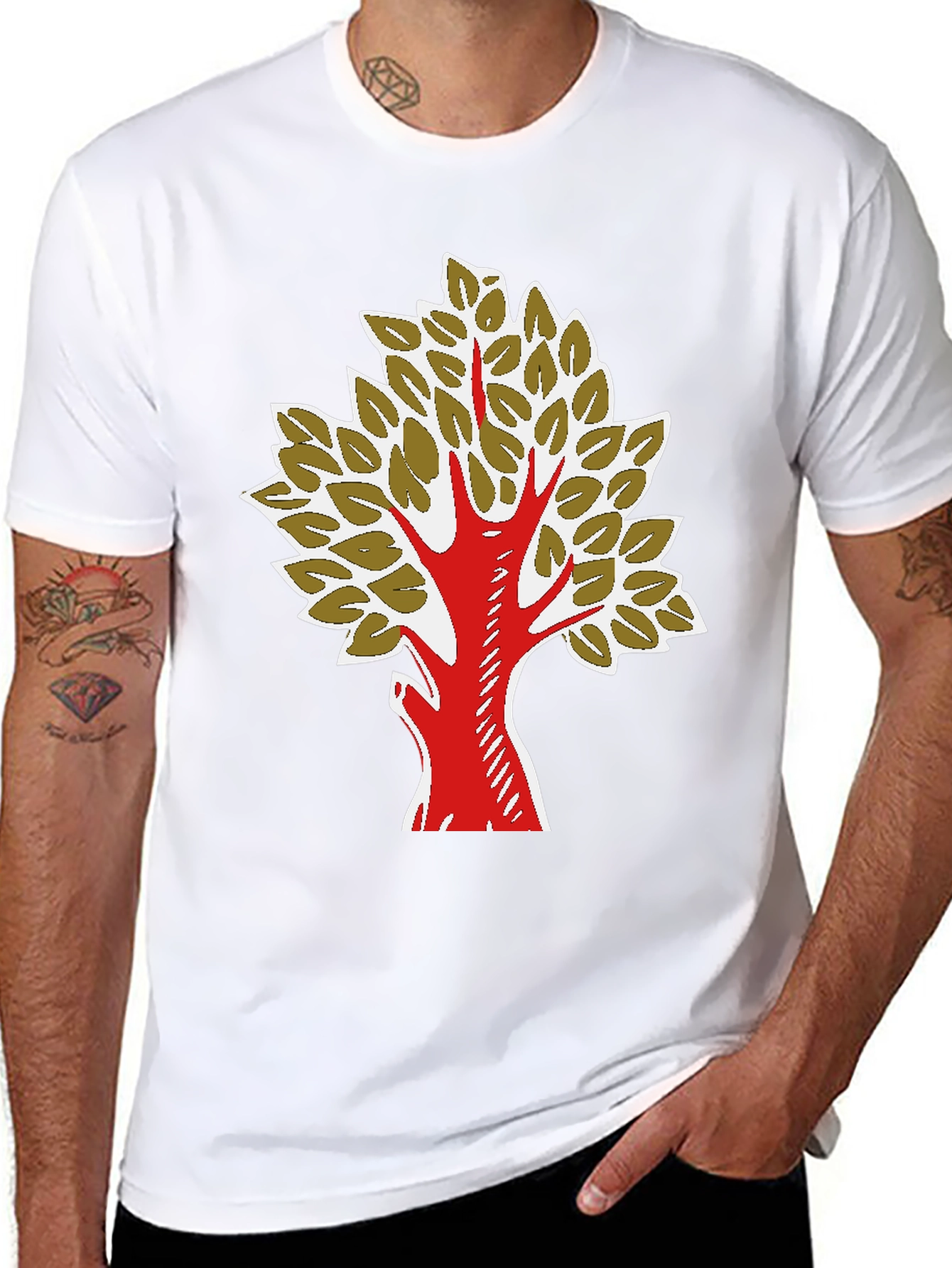 Black Tree Graphic T-Shirt - Nature Inspired Design view 8