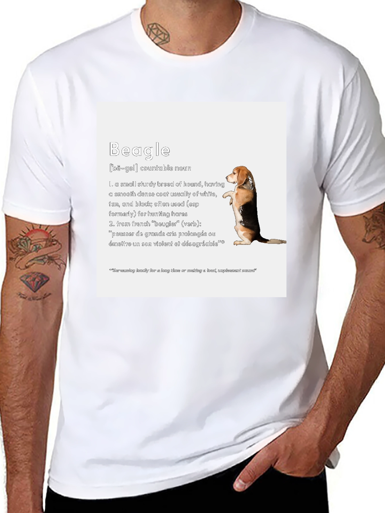 Black Beagle Definition T-Shirt - Dog Lover Apparel view 8