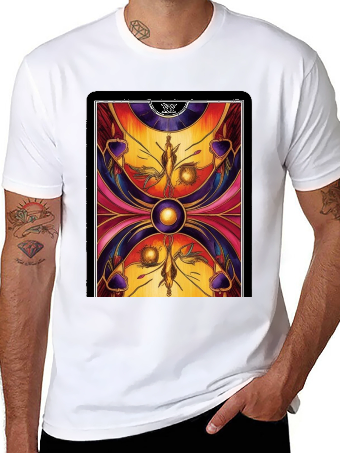 Black Tarot Card Graphic T-Shirt view 8