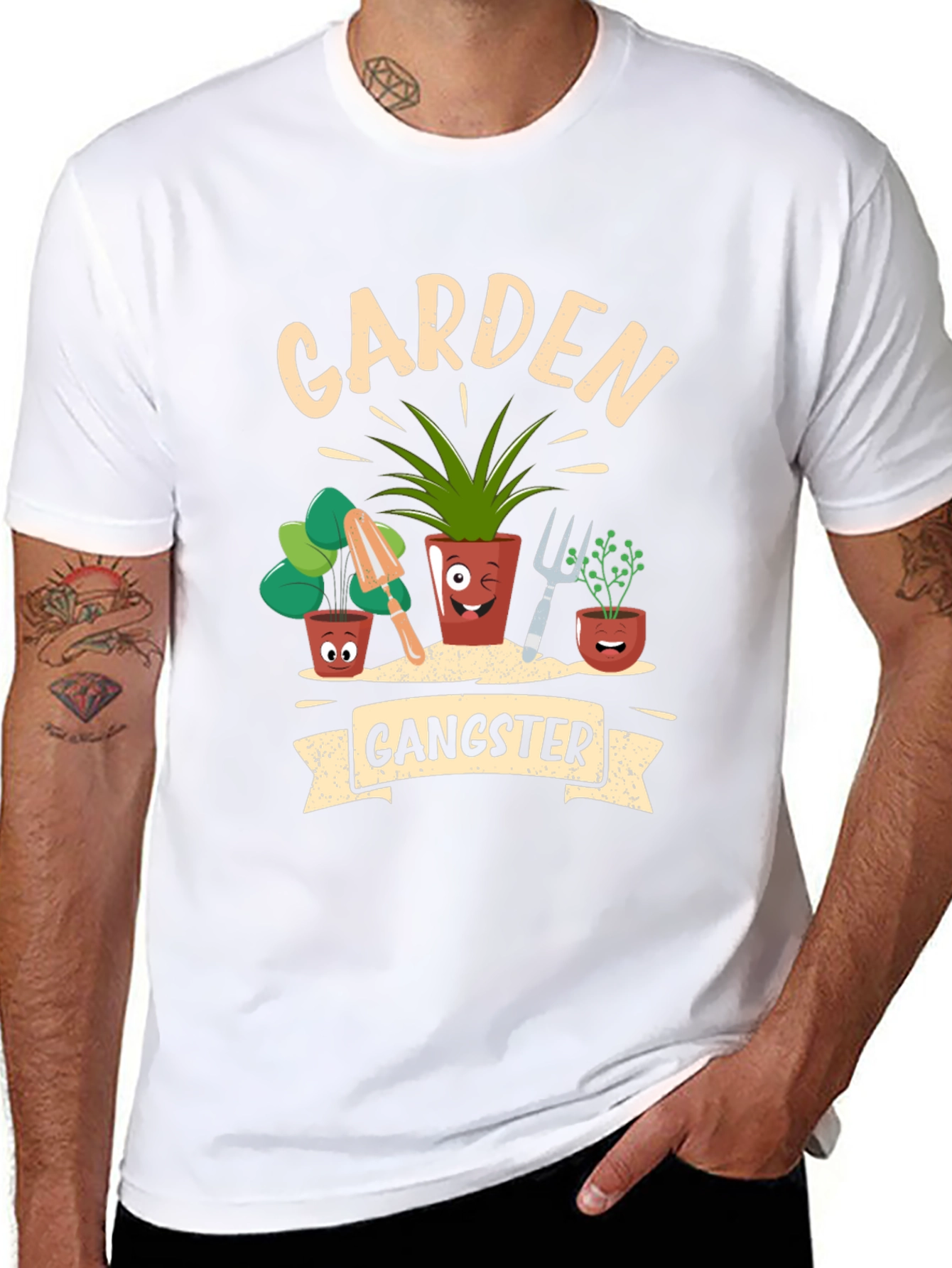 Black Garden Gangster Graphic T-Shirt view 8