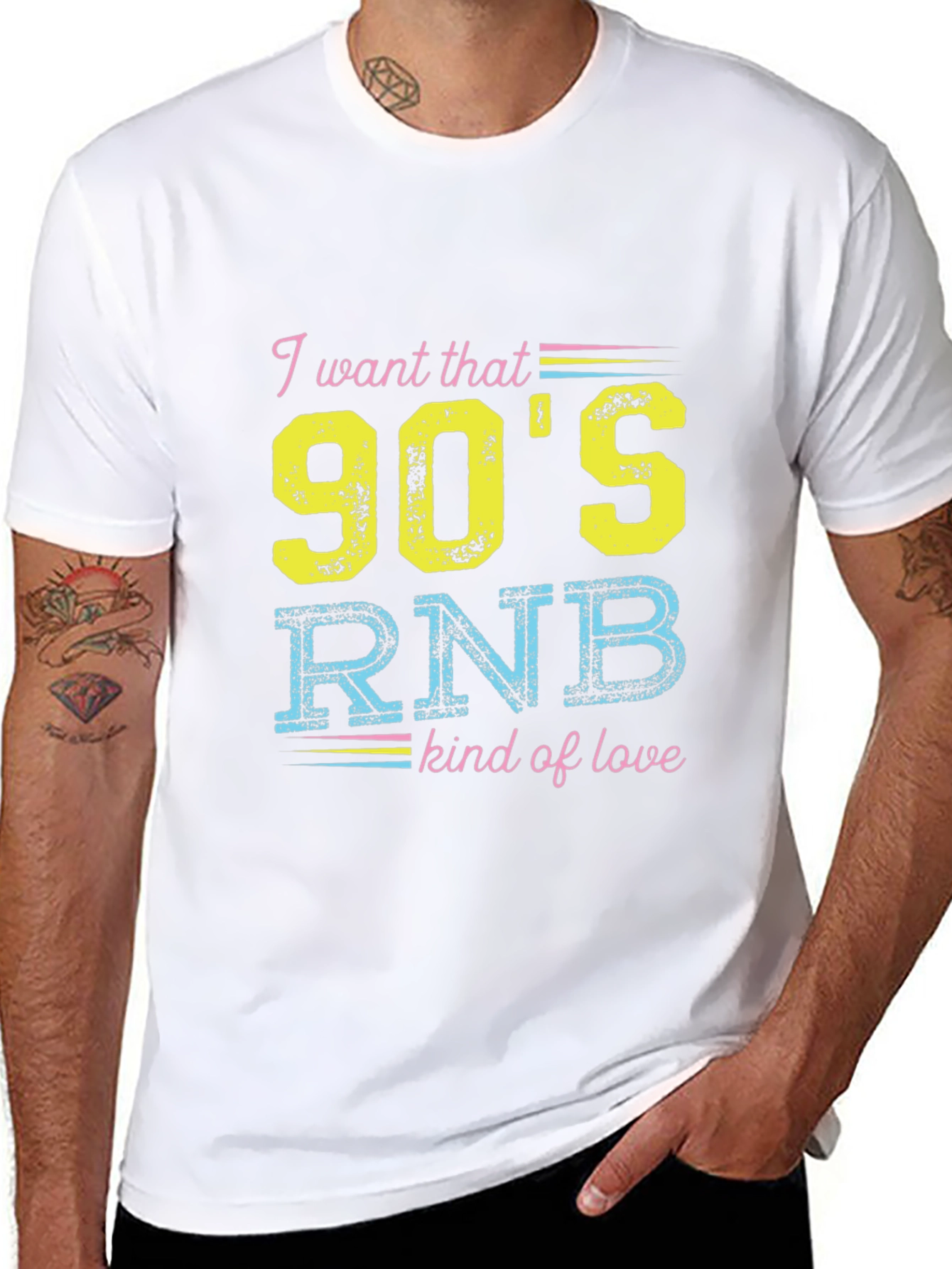 Black 90's RNB Kind of Love T-Shirt view 8