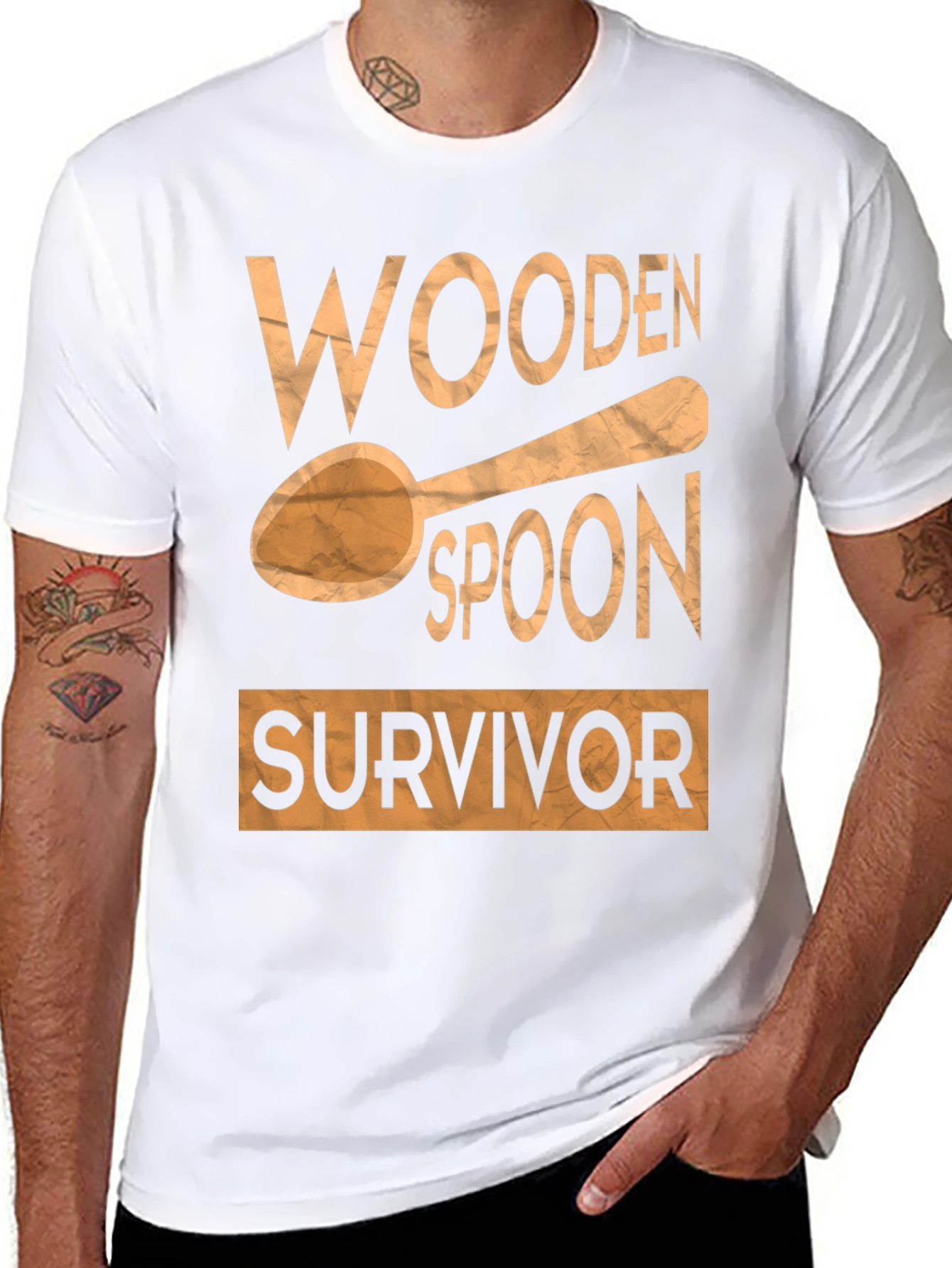 Black Wooden Spoon Survivor Graphic T-Shirt view 8