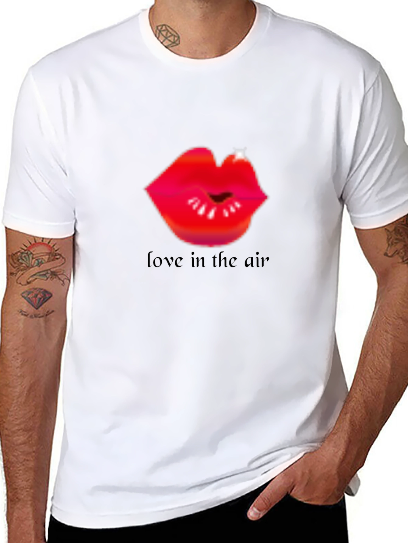 Black Love in the Air Graphic Tee view 8