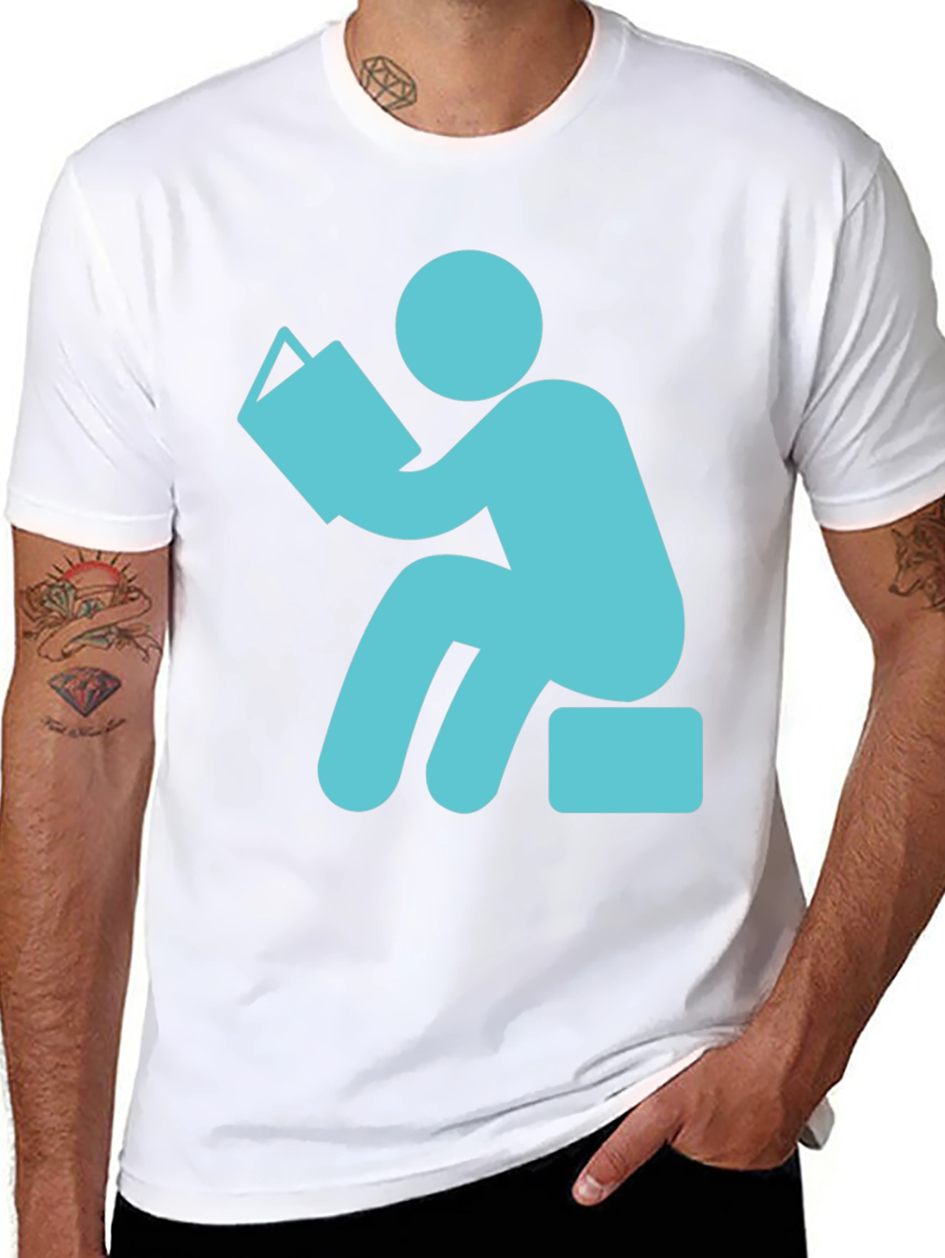 Black Bookworm Graphic Tee - Black Cotton Comfort view 8