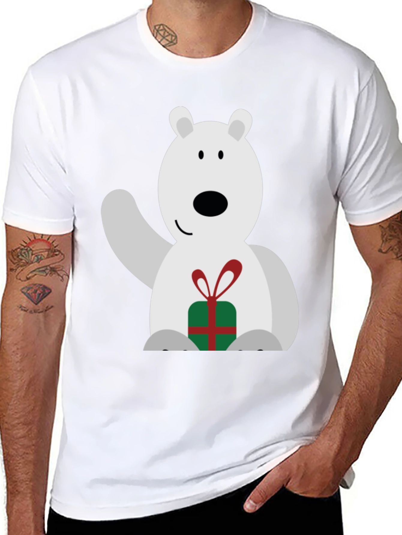 Black Polar Bear Gift Tee view 8