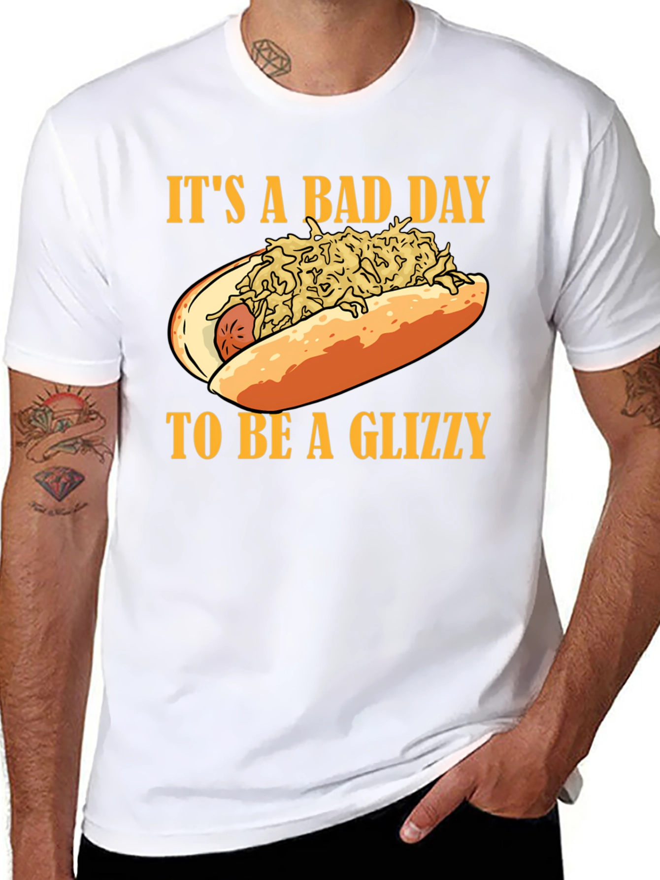 Black It's A Bad Day to Be A Glizzy T-Shirt view 8