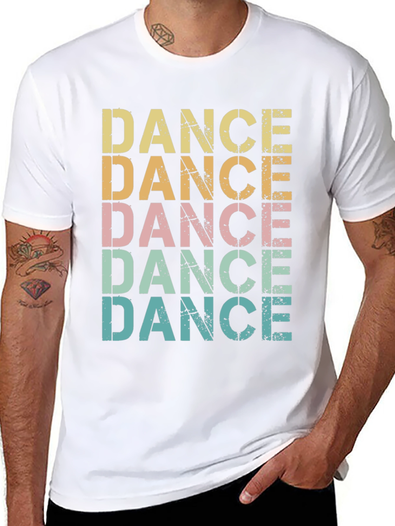 Black Retro Dance T-Shirt - Vintage Style Tee view 8