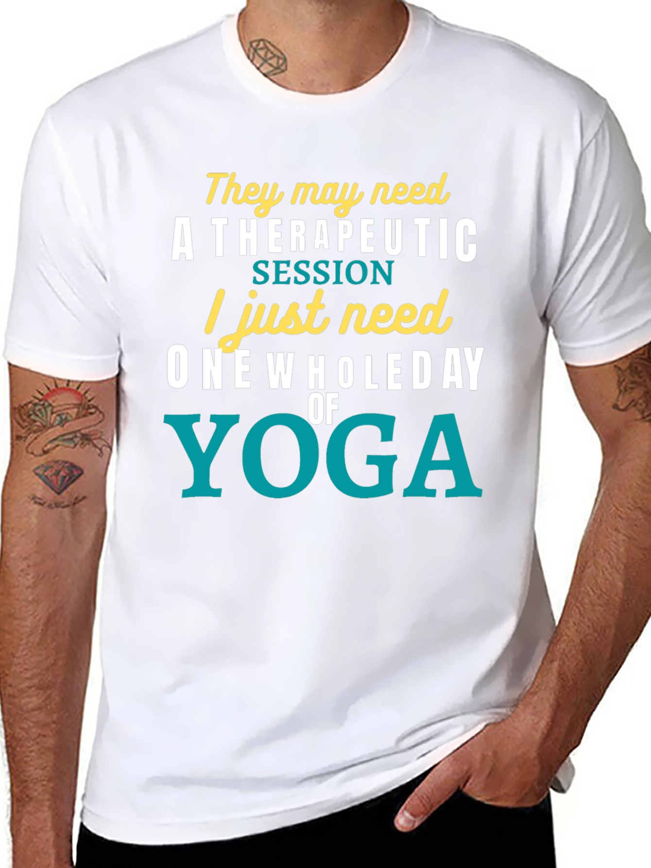 Black Yoga Lover's T-Shirt: One Whole Day of Relaxation view 8